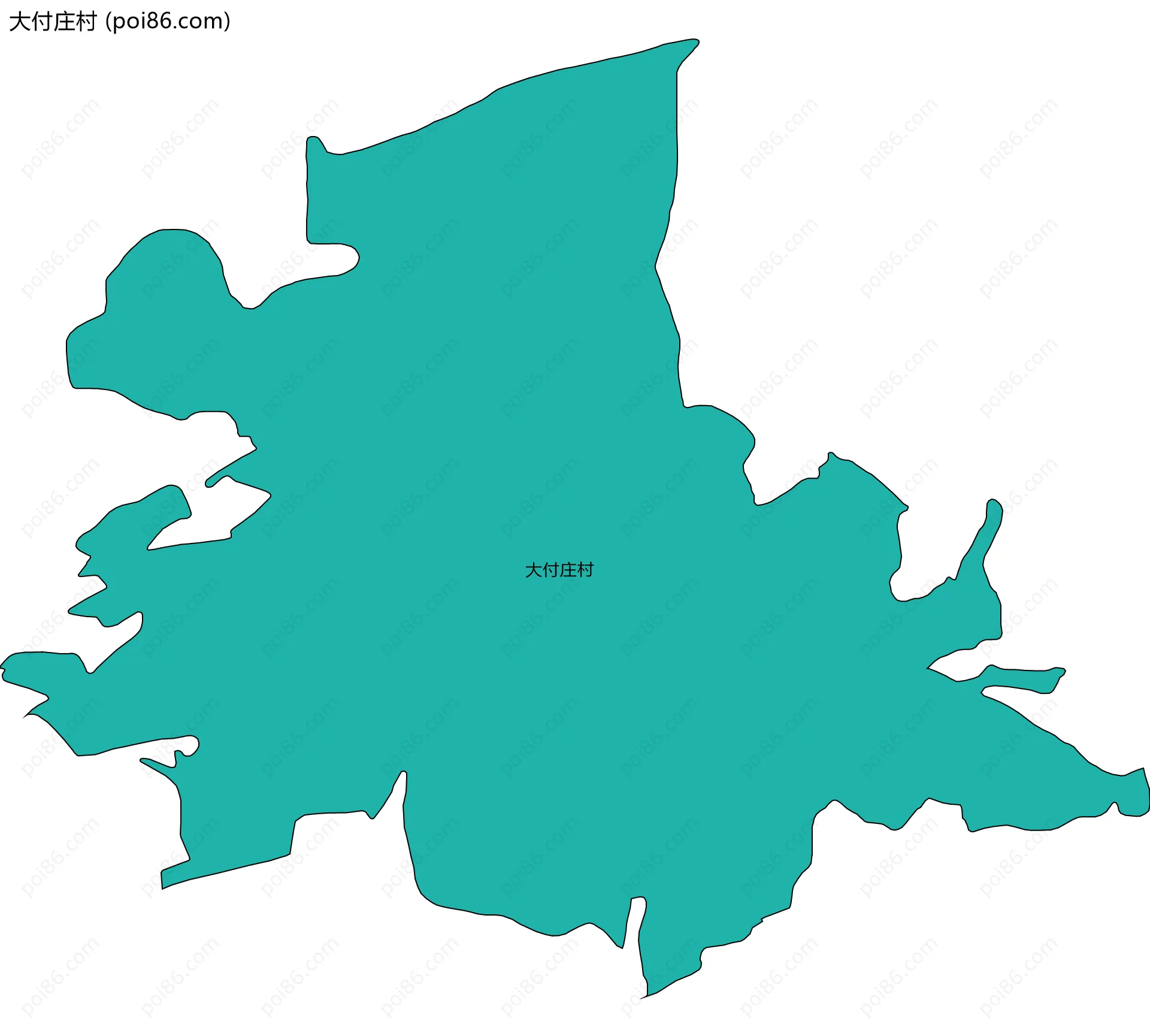 大付庄村边界地图