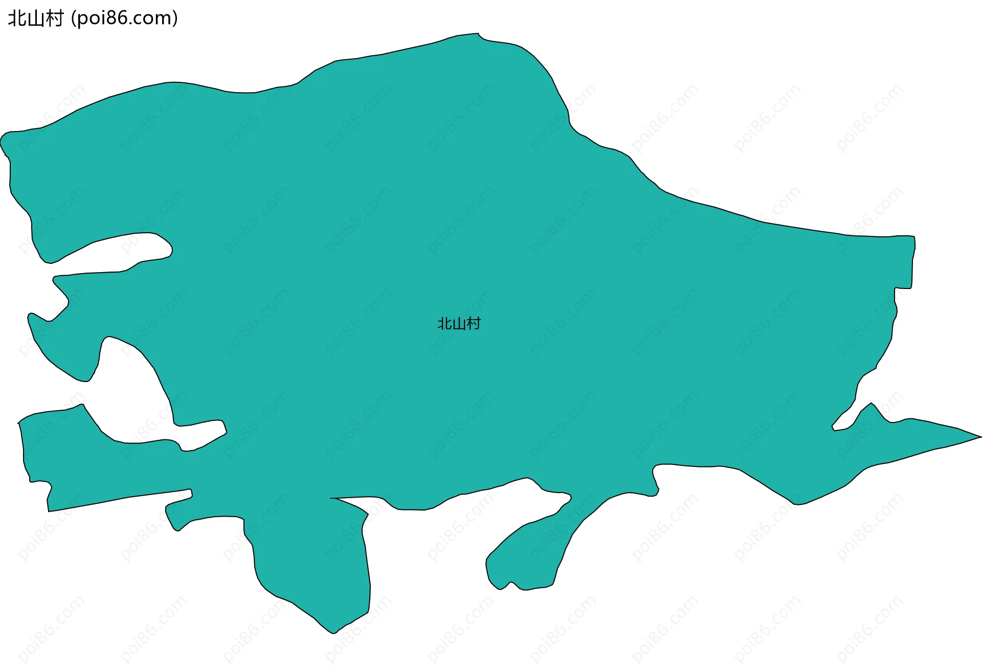 北山村边界地图