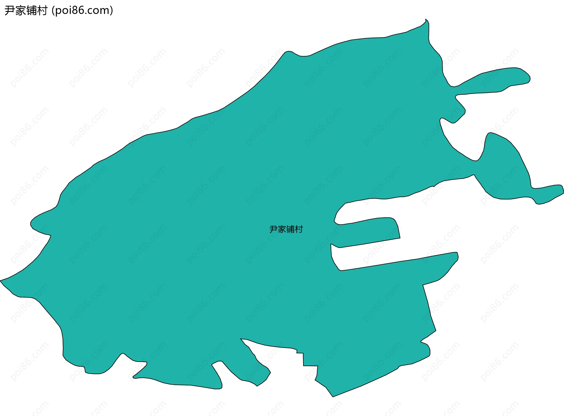 尹家铺村边界地图