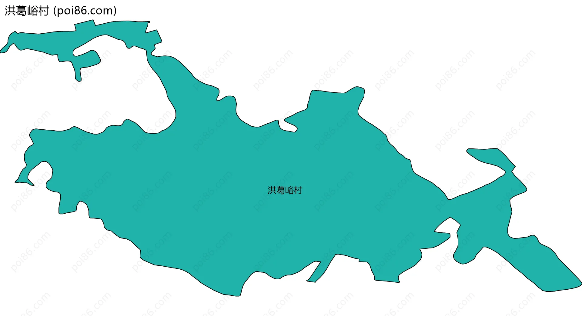 洪葛峪村边界地图