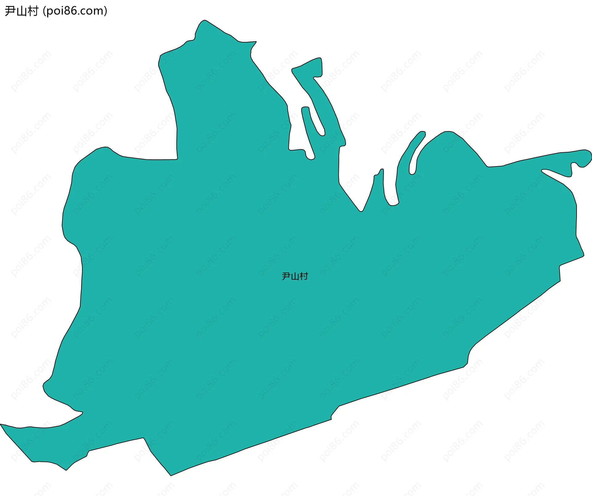 尹山村边界地图