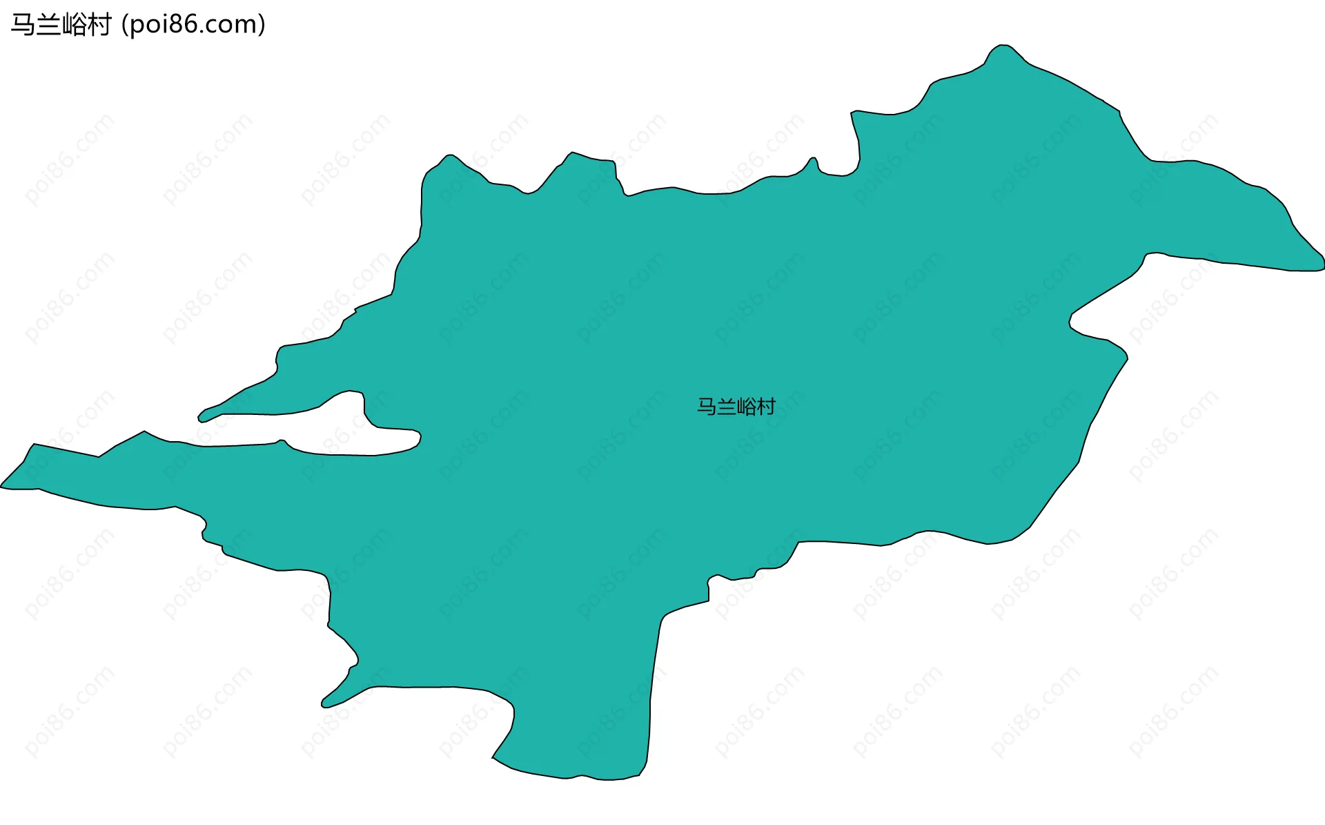 马兰峪村边界地图