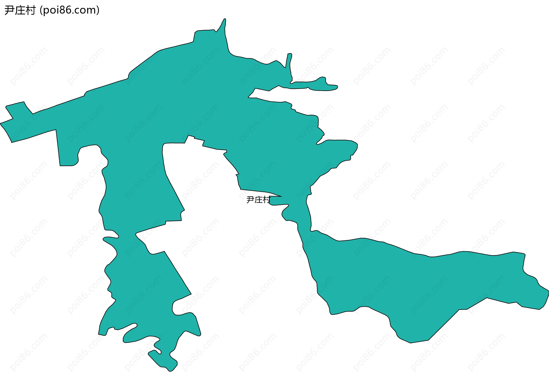 尹庄村边界地图
