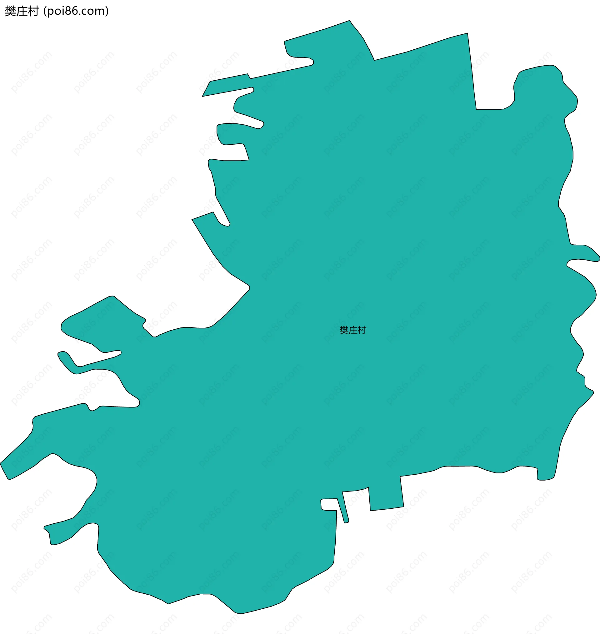 樊庄村边界地图