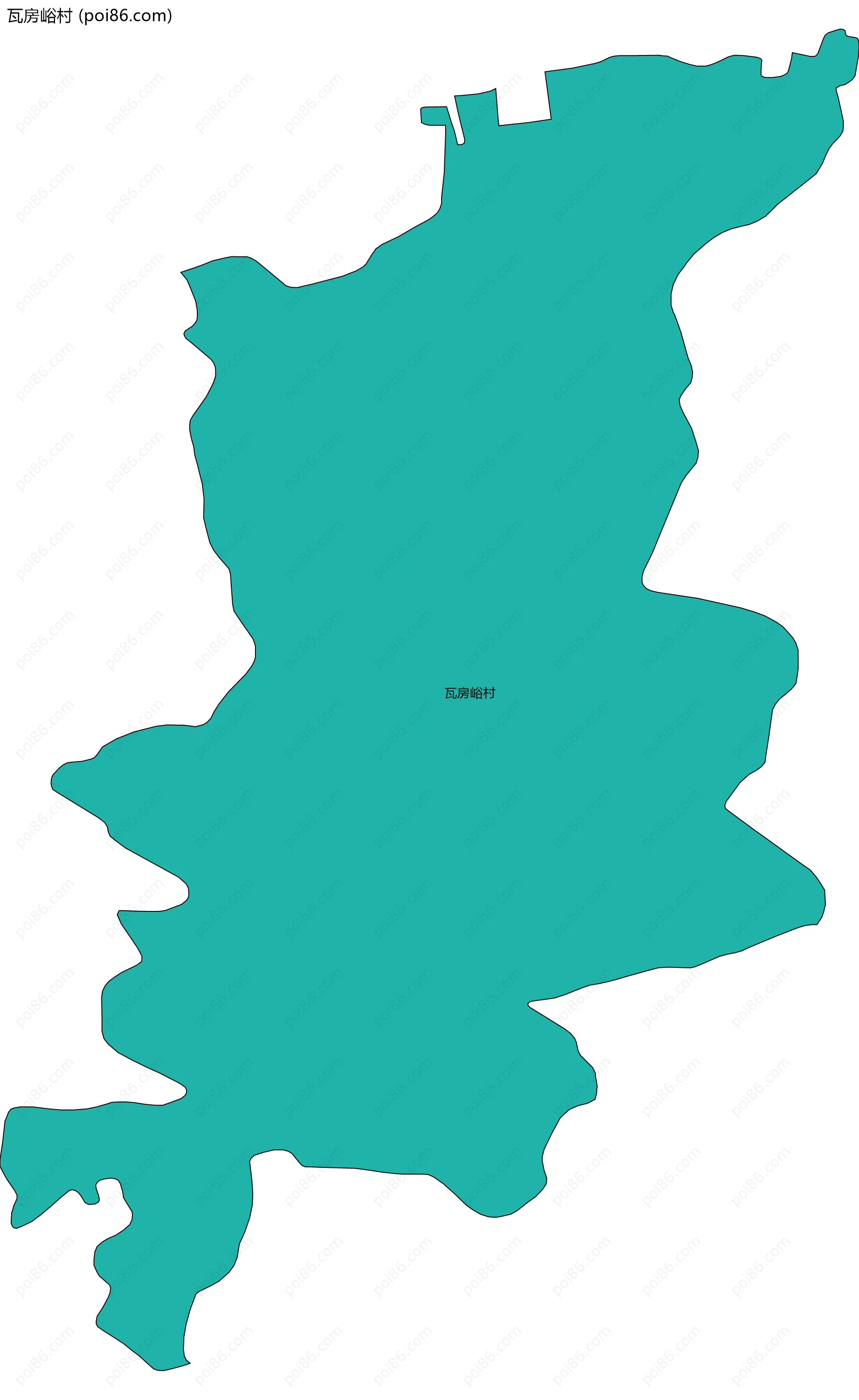 瓦房峪村边界地图