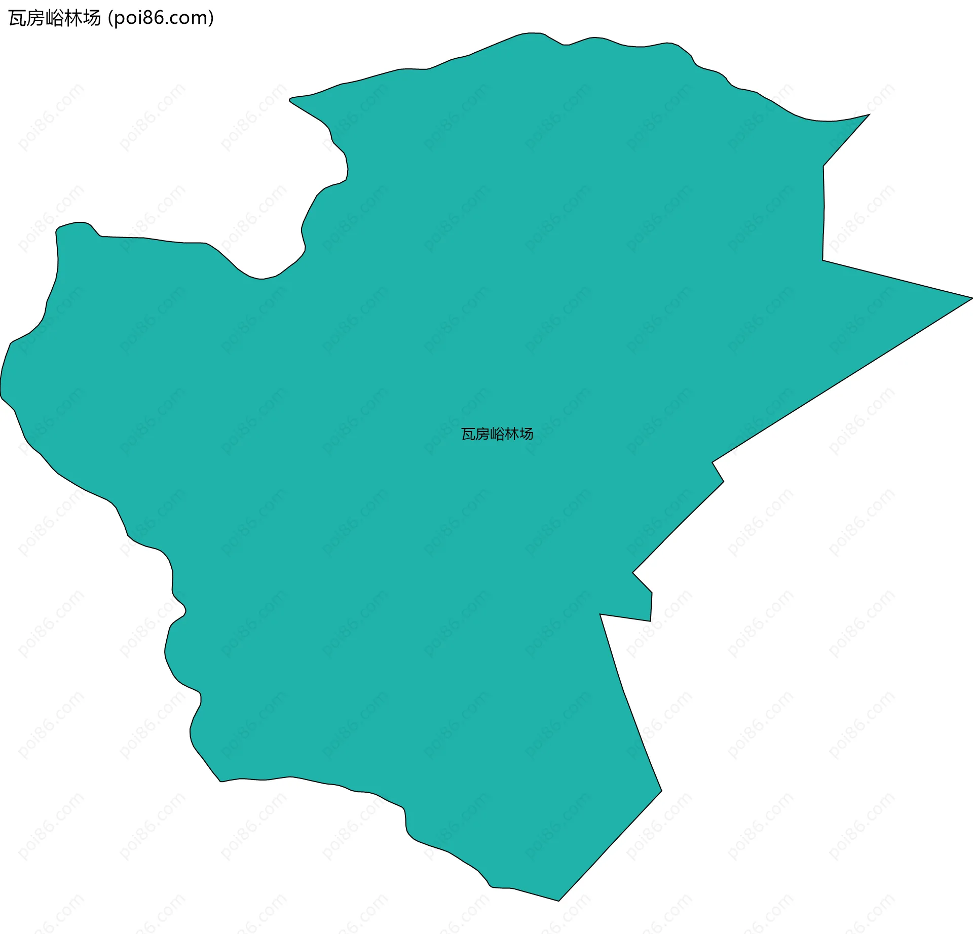 瓦房峪林场边界地图