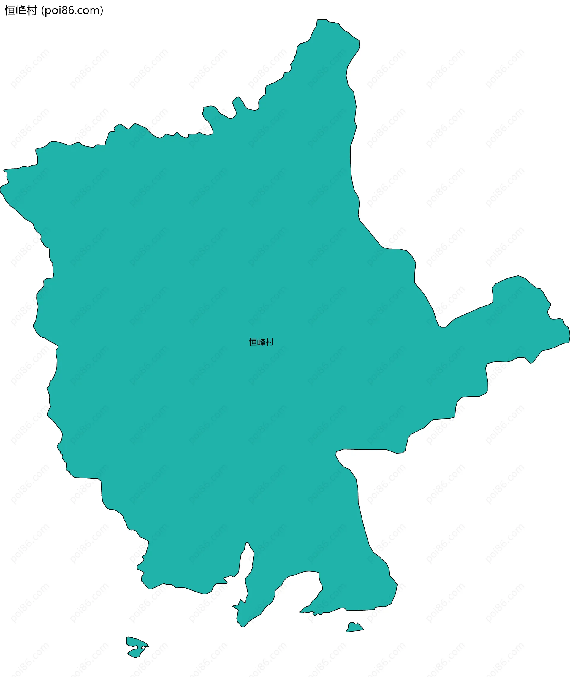 恒峰村边界地图