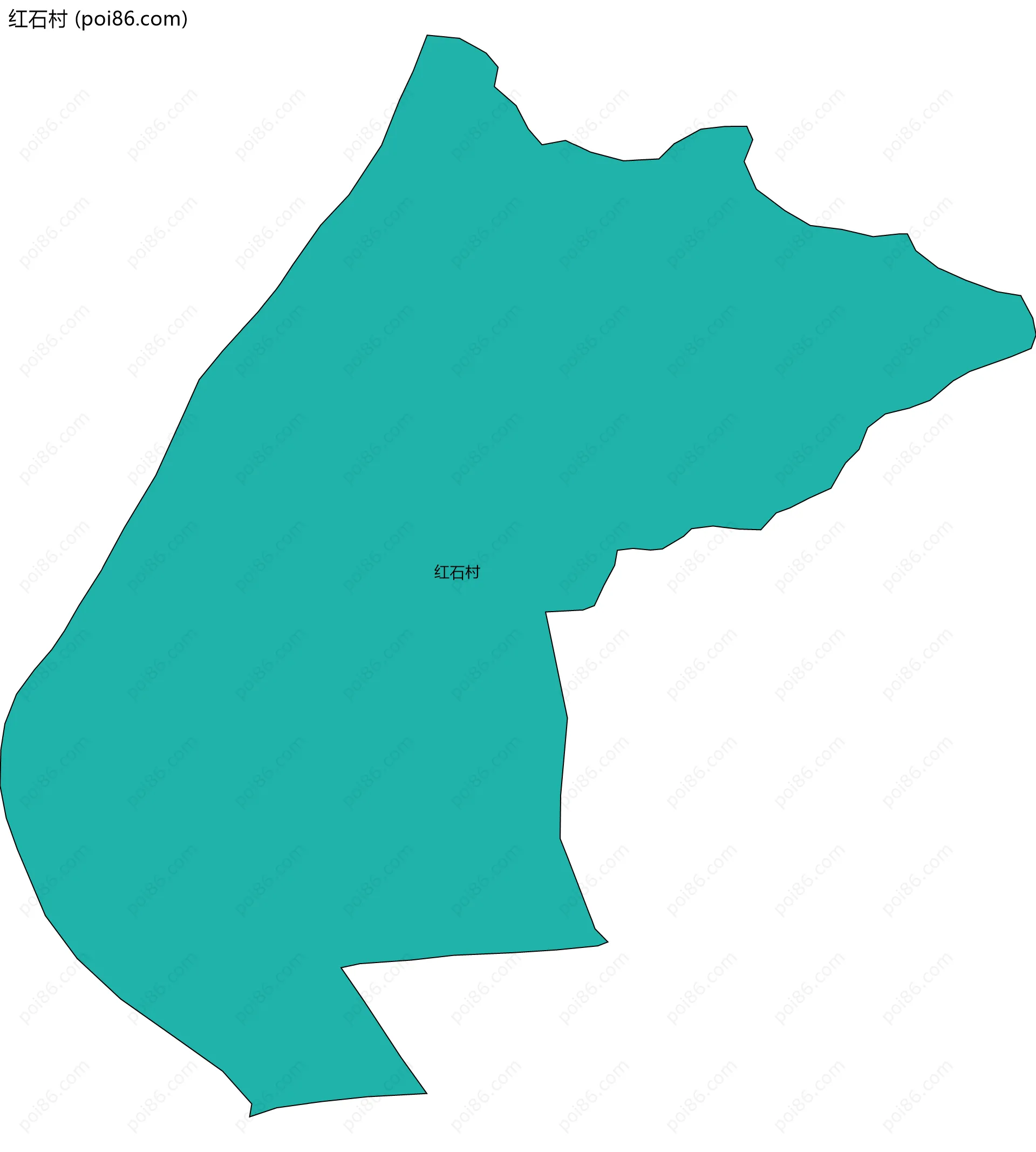 红石村边界地图