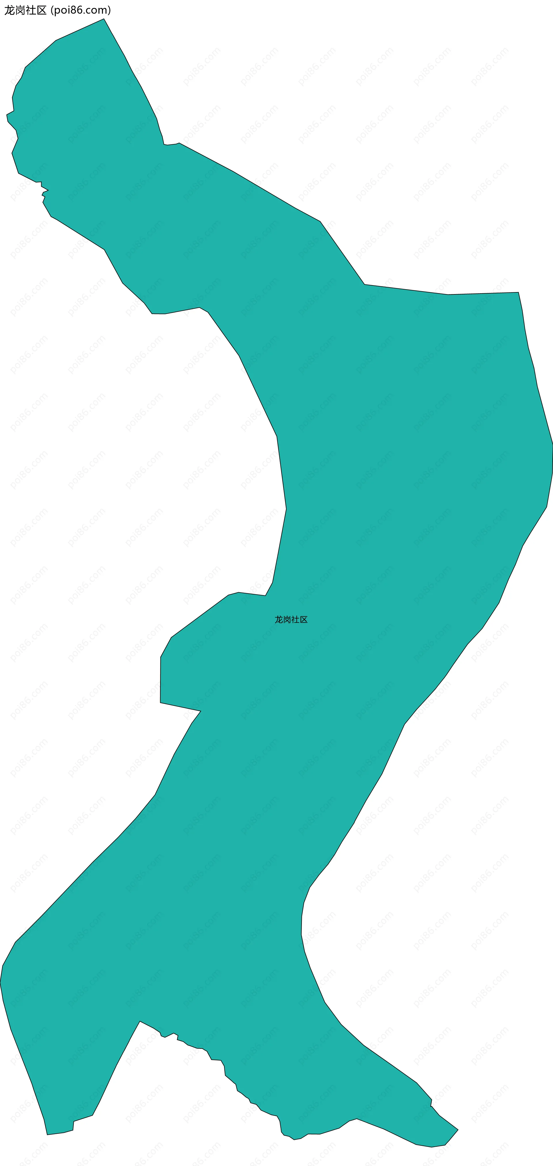 龙岗社区边界地图