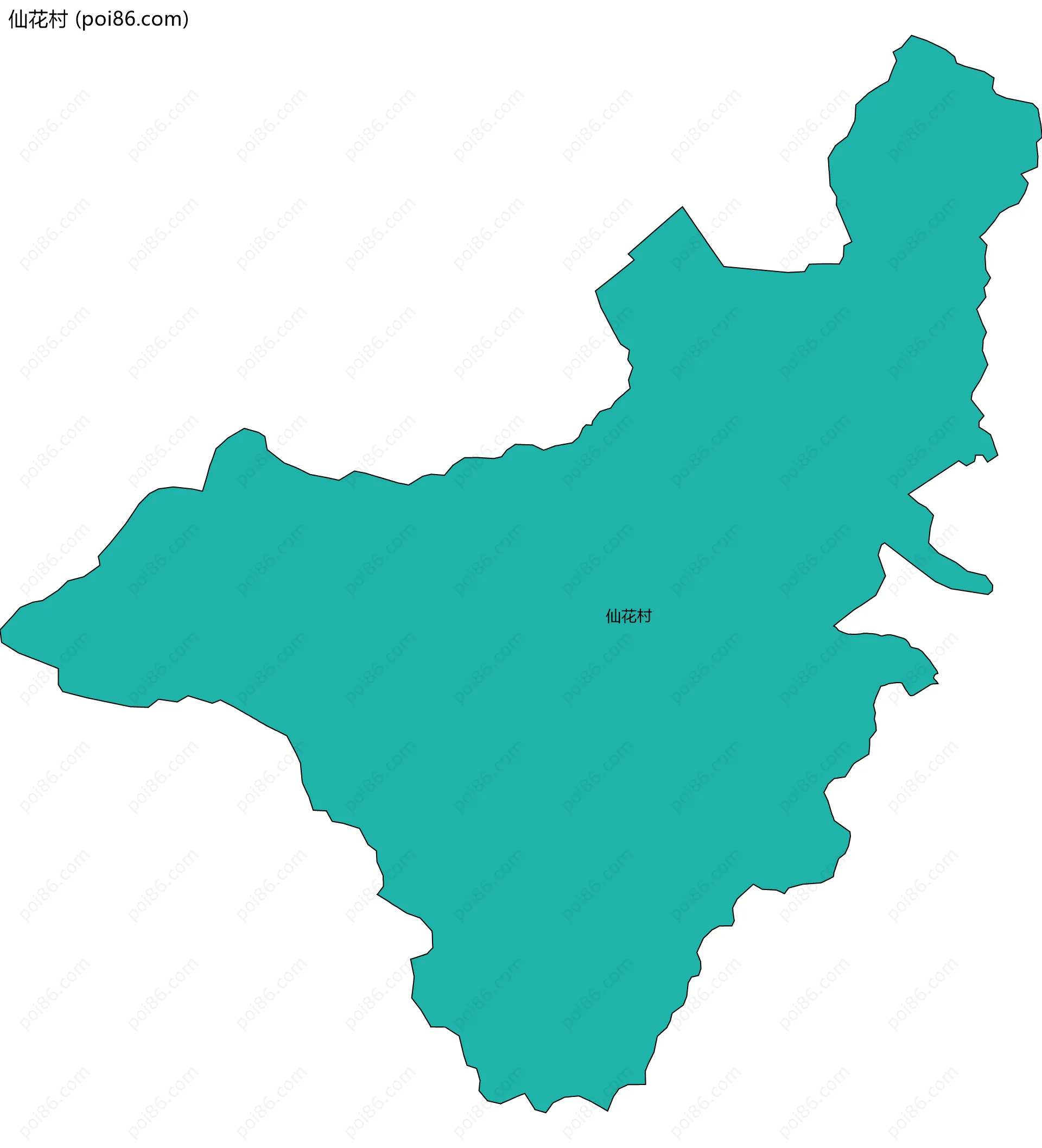 仙花村边界地图