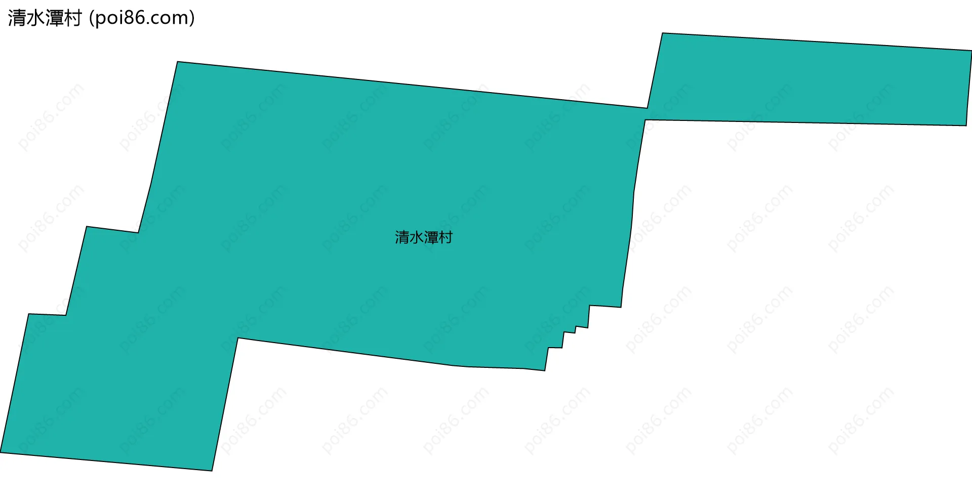 清水潭村边界地图