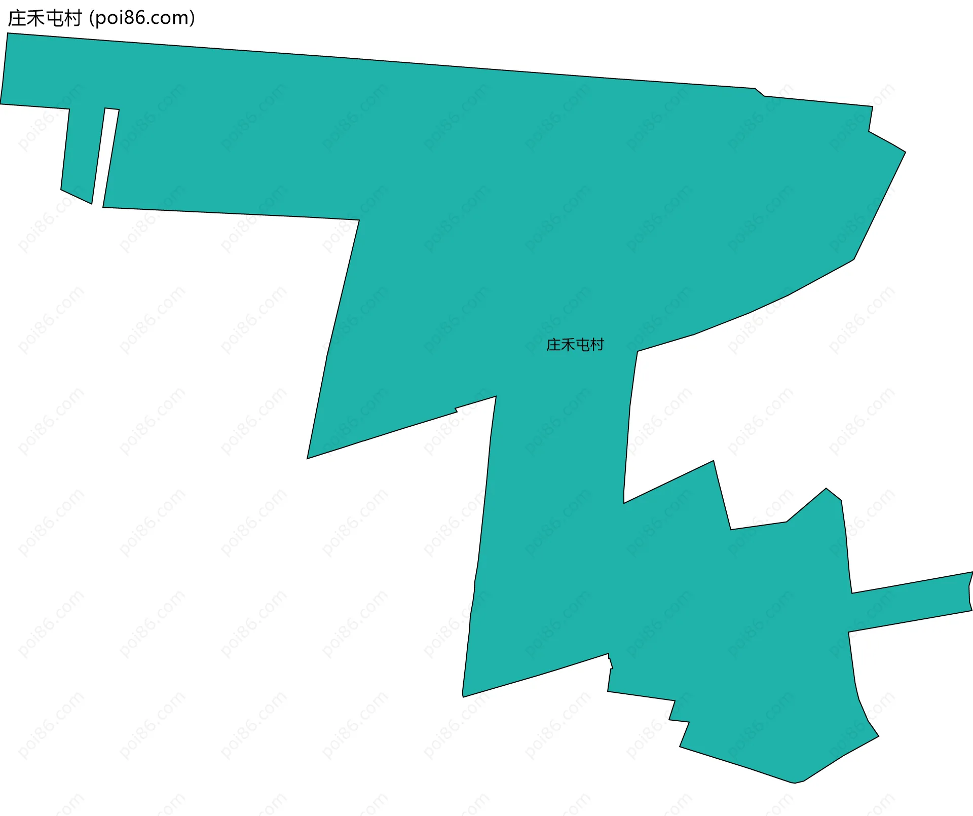 庄禾屯村边界地图