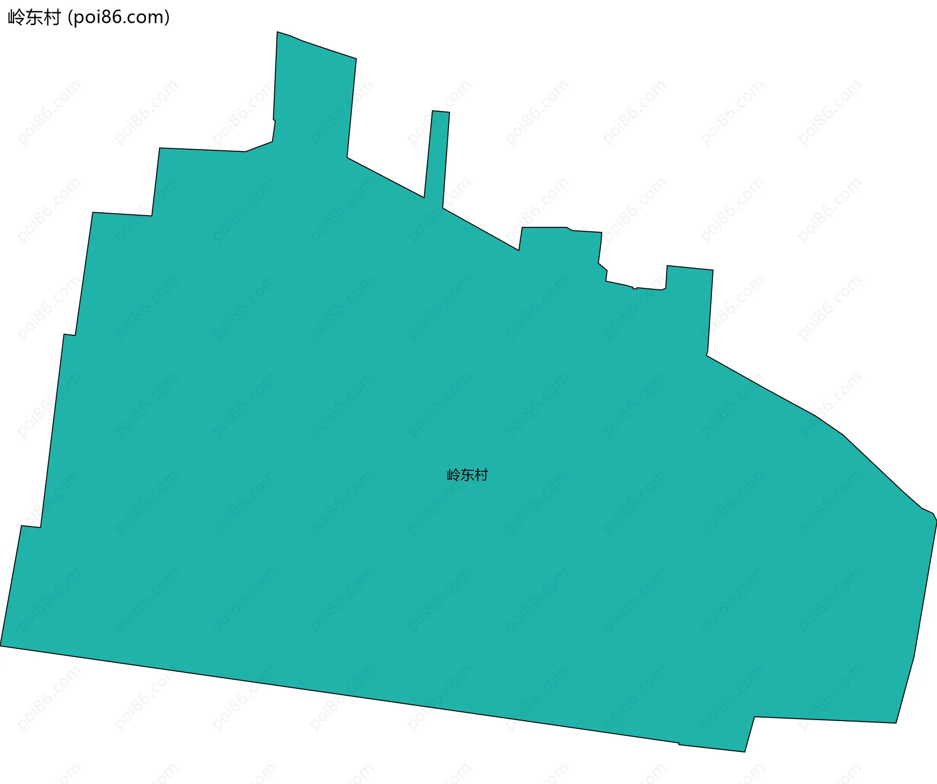 岭东村边界地图