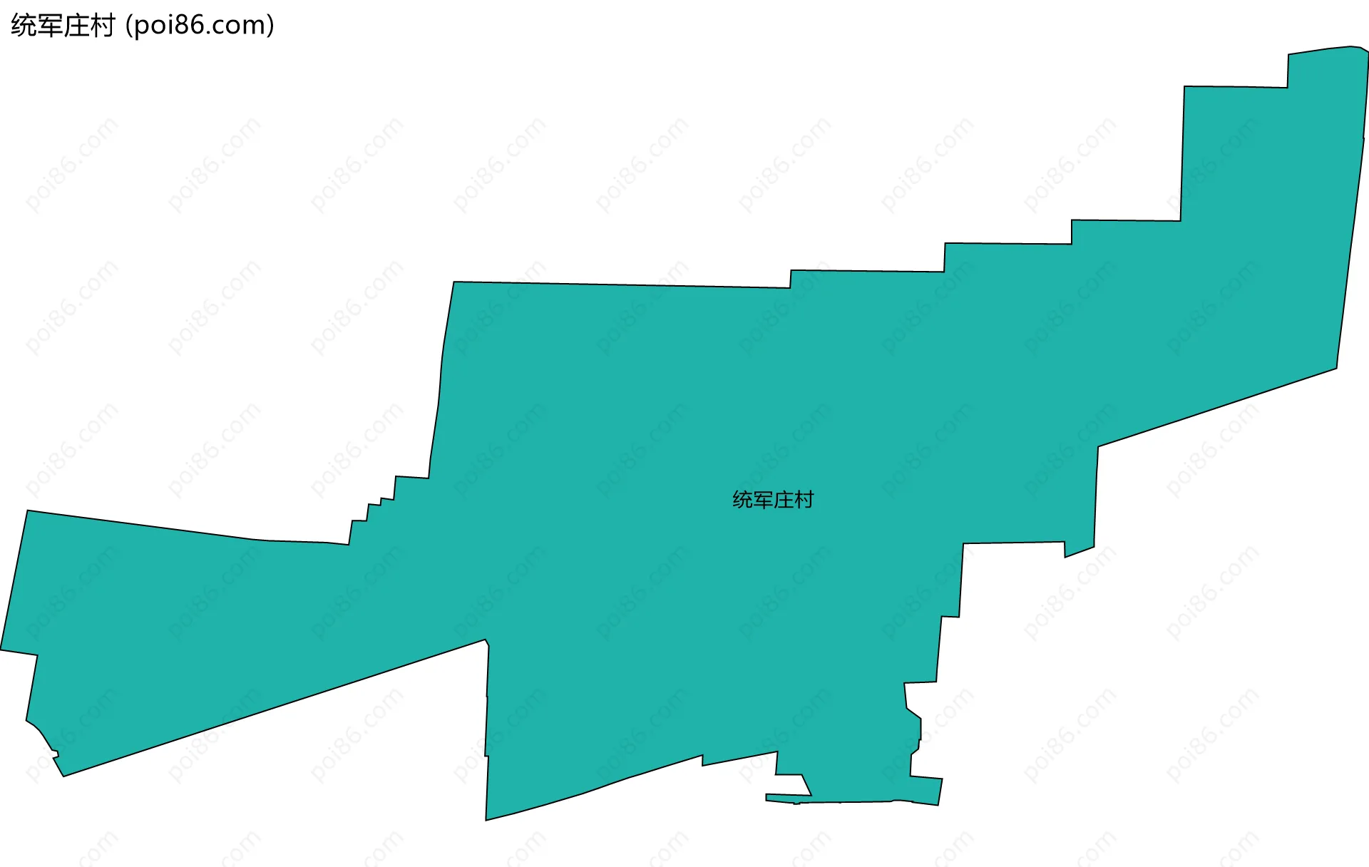 统军庄村边界地图