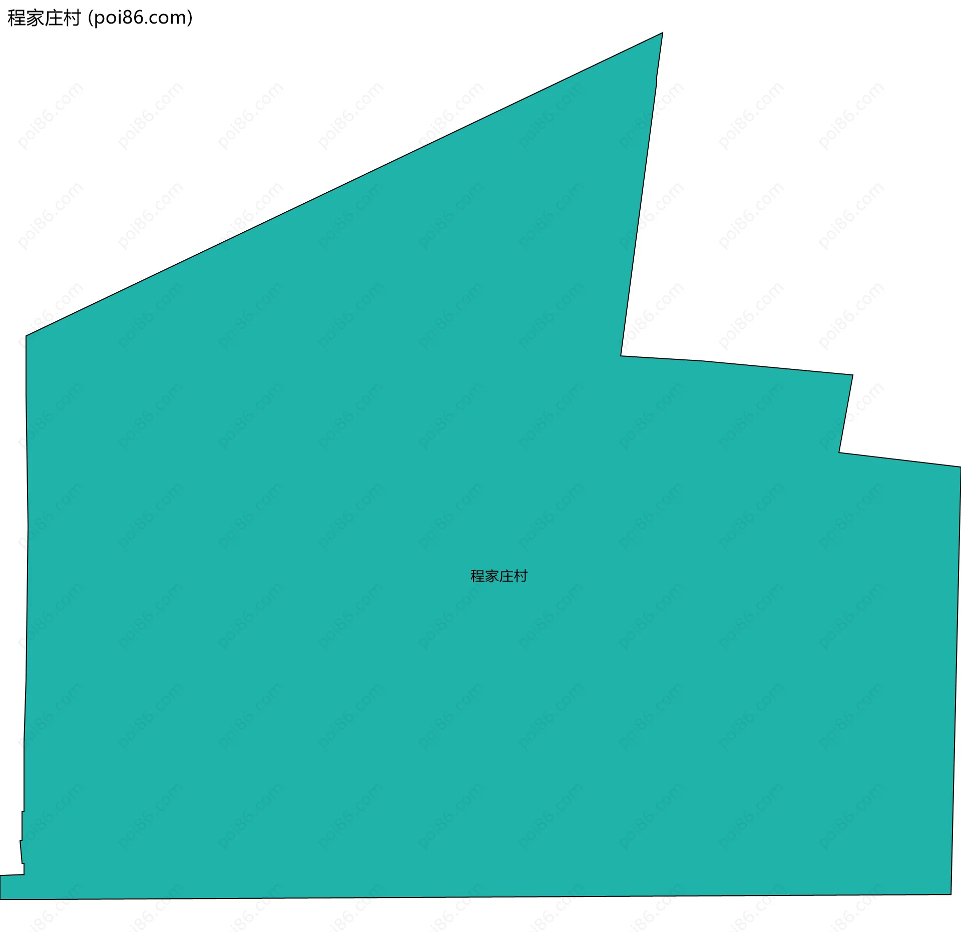 程家庄村边界地图
