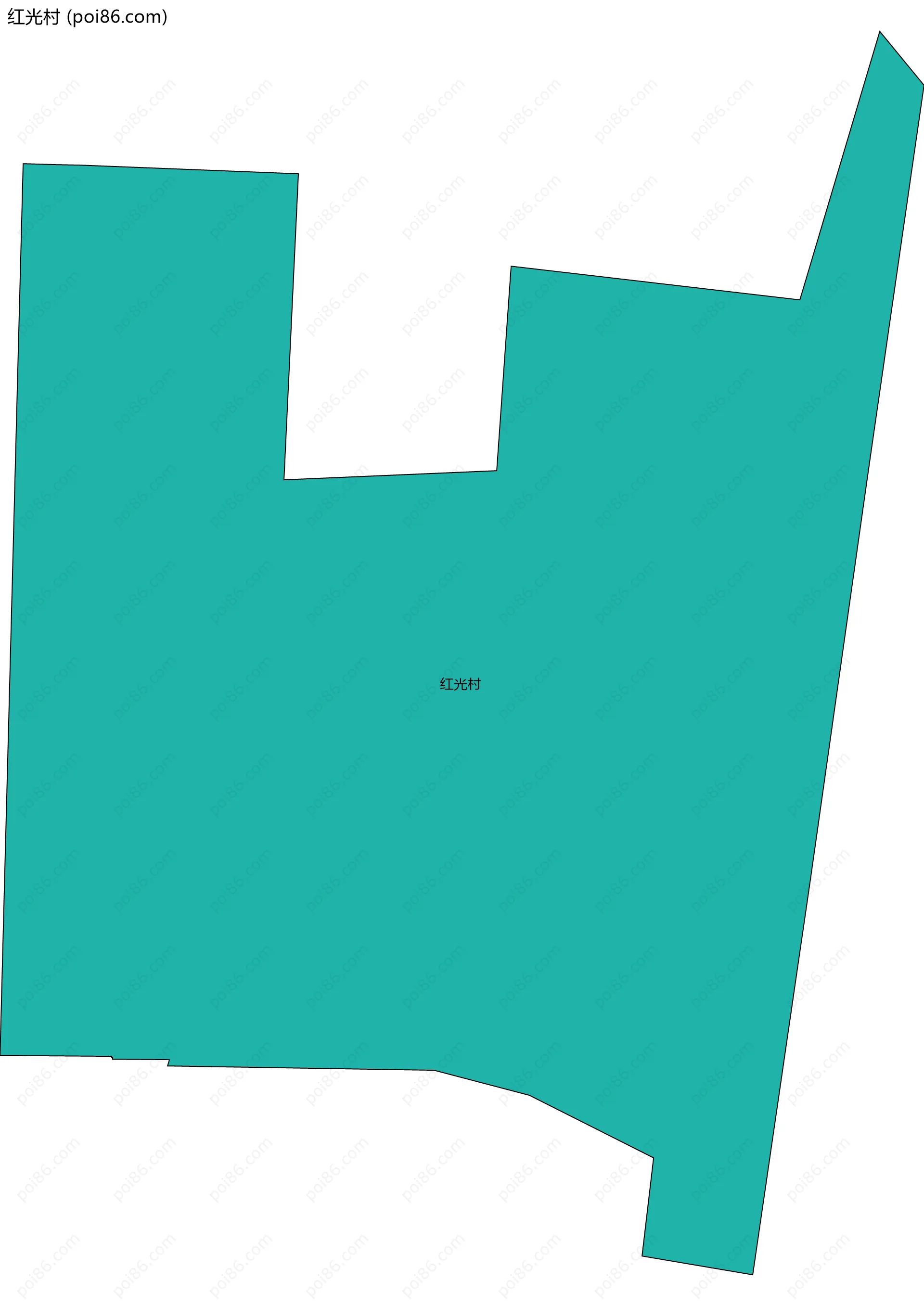 红光村边界地图