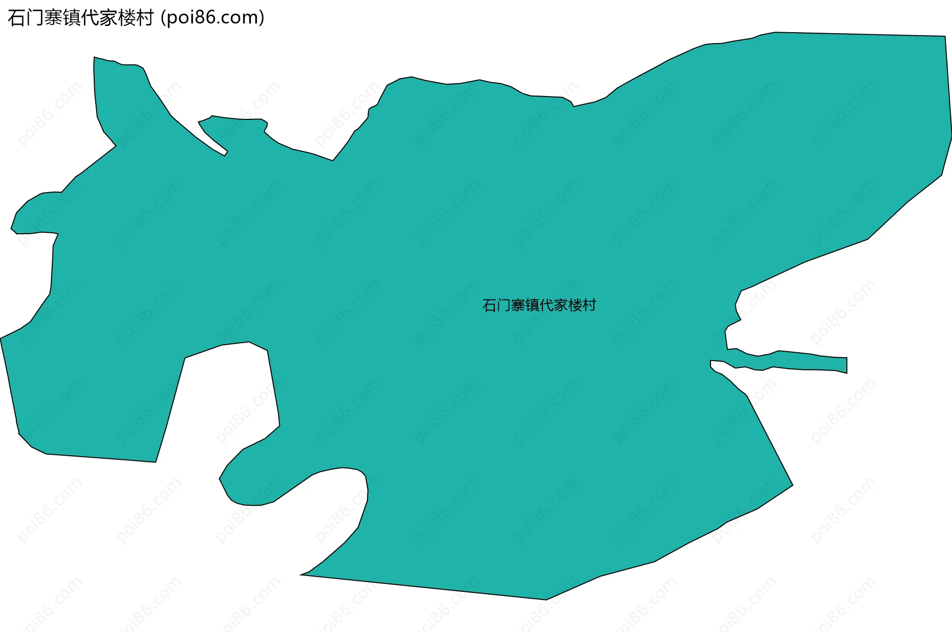 石门寨镇代家楼村边界地图