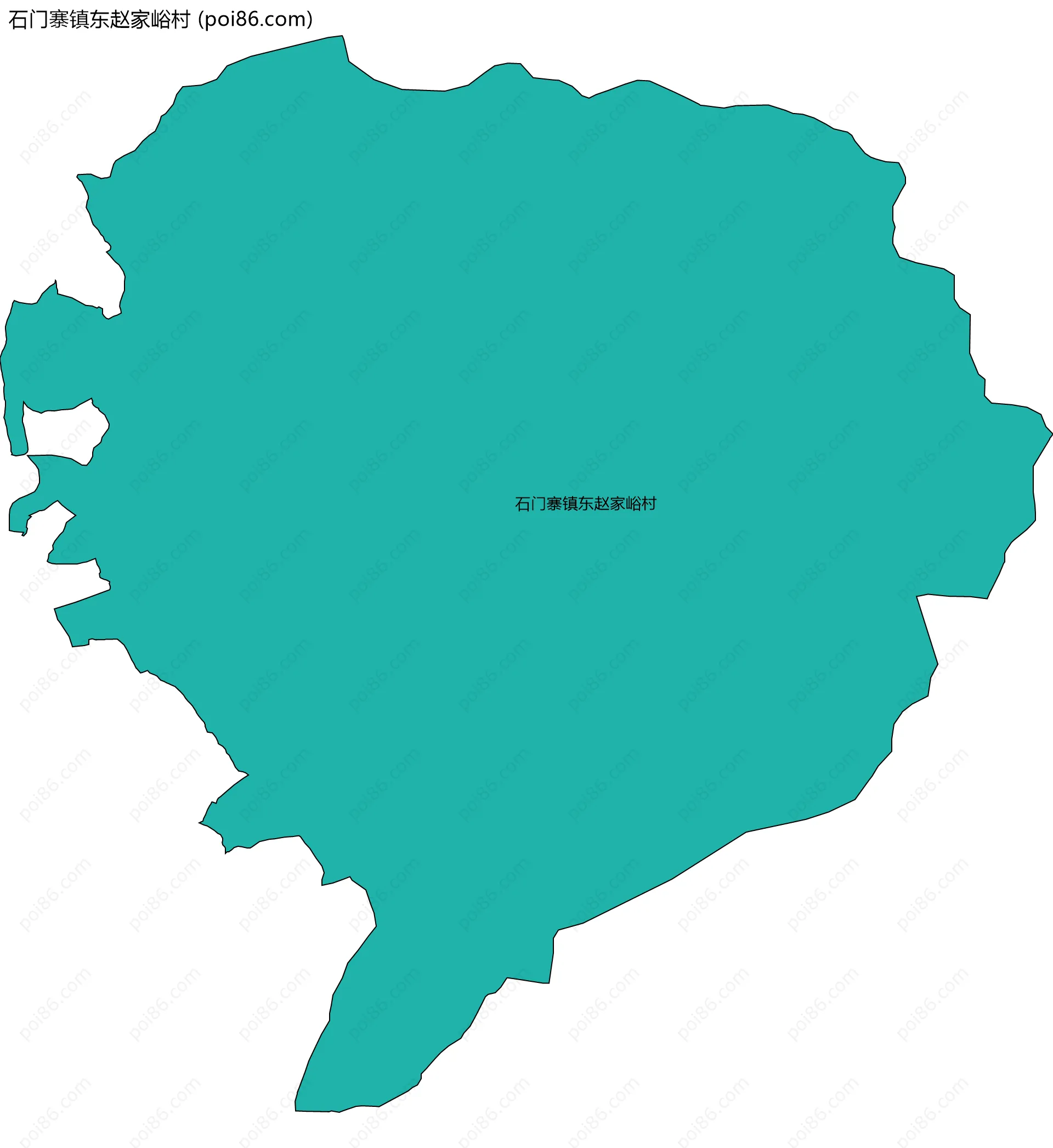 石门寨镇东赵家峪村边界地图