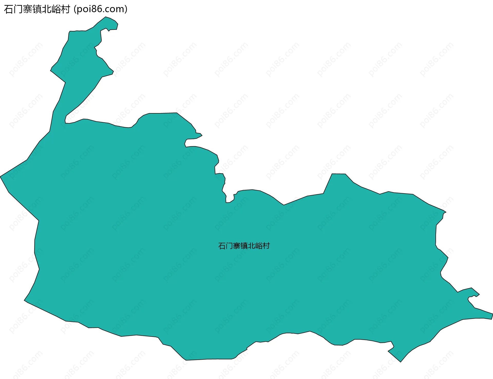 石门寨镇北峪村边界地图