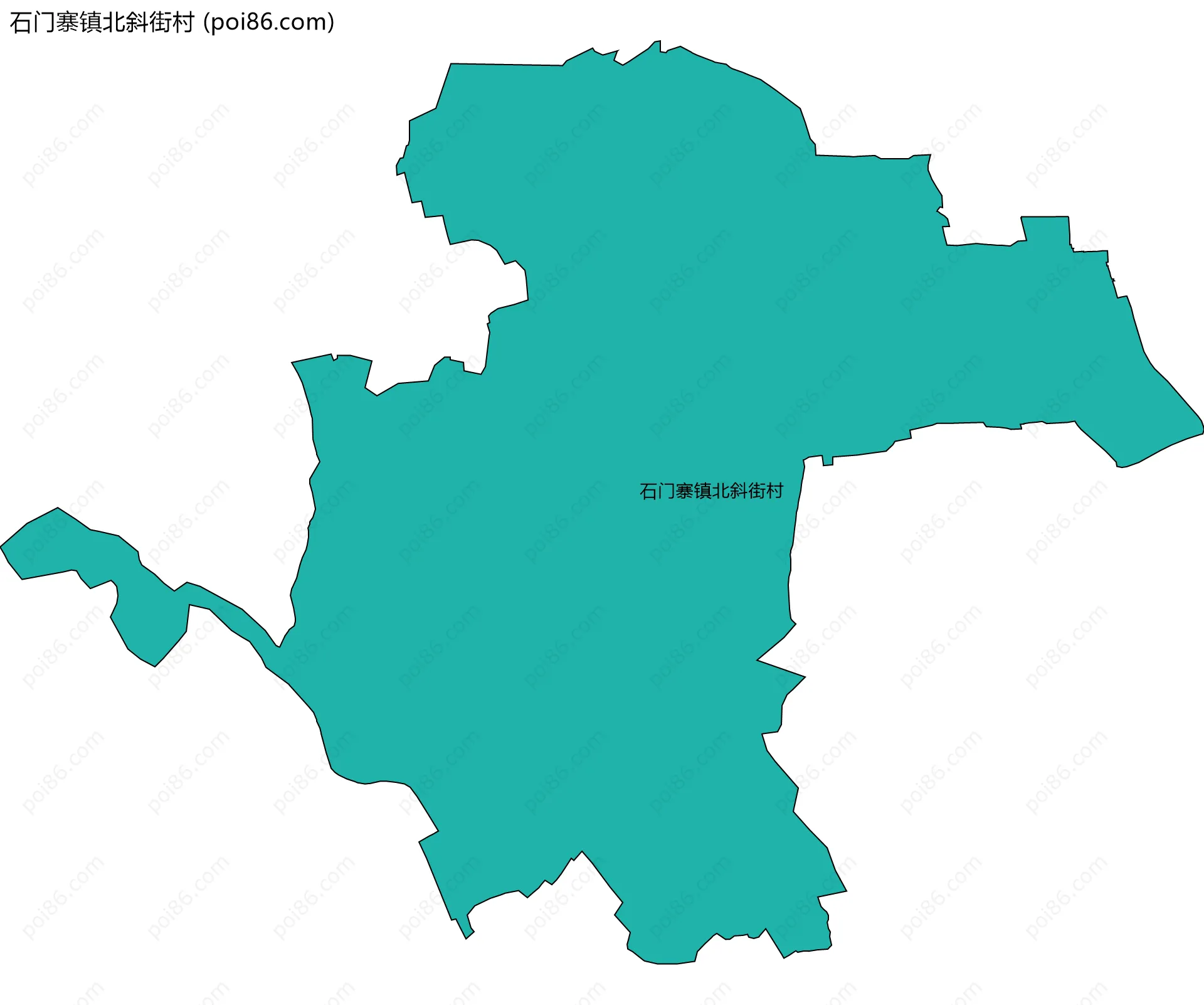 石门寨镇北斜街村边界地图