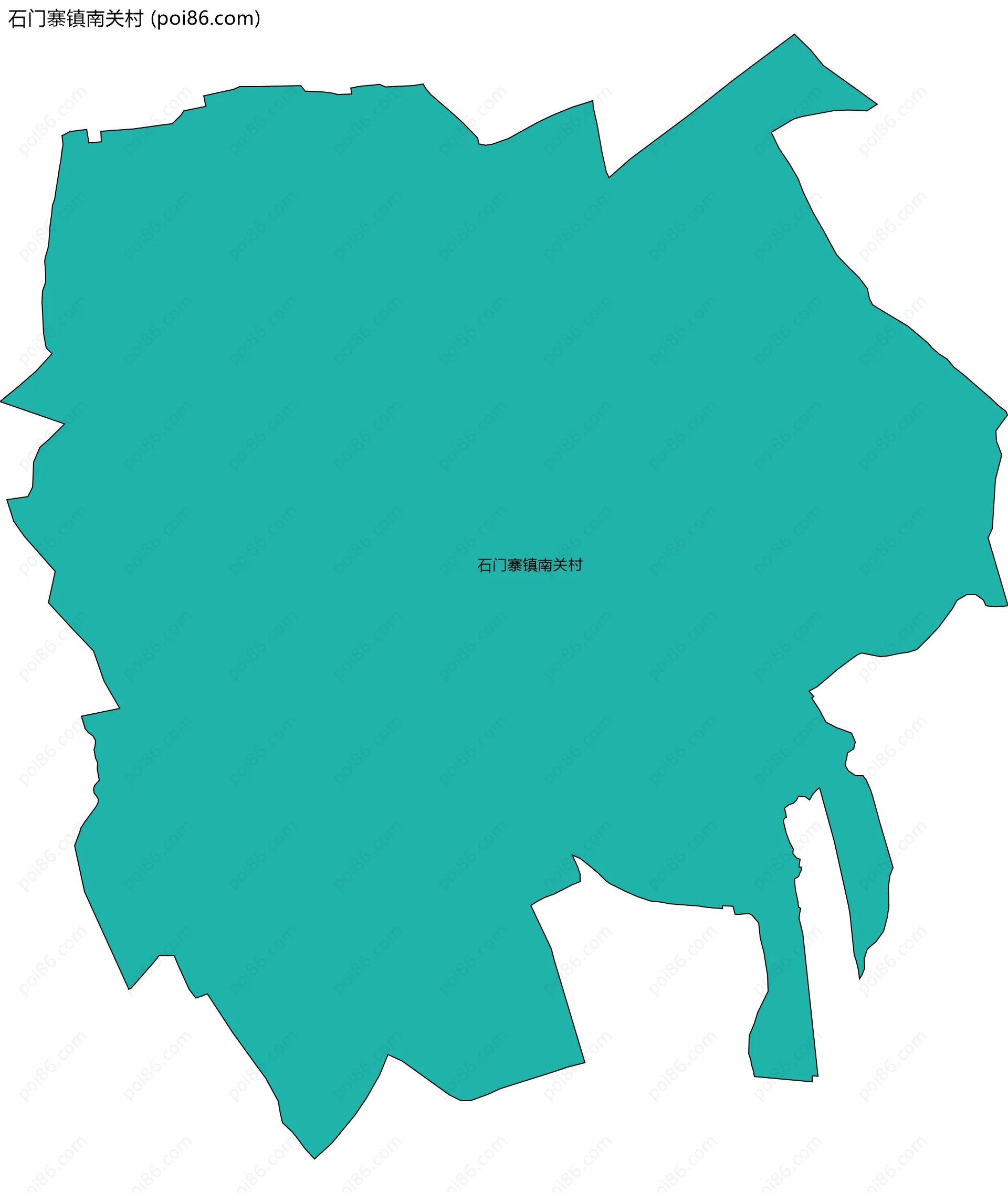 石门寨镇南关村边界地图