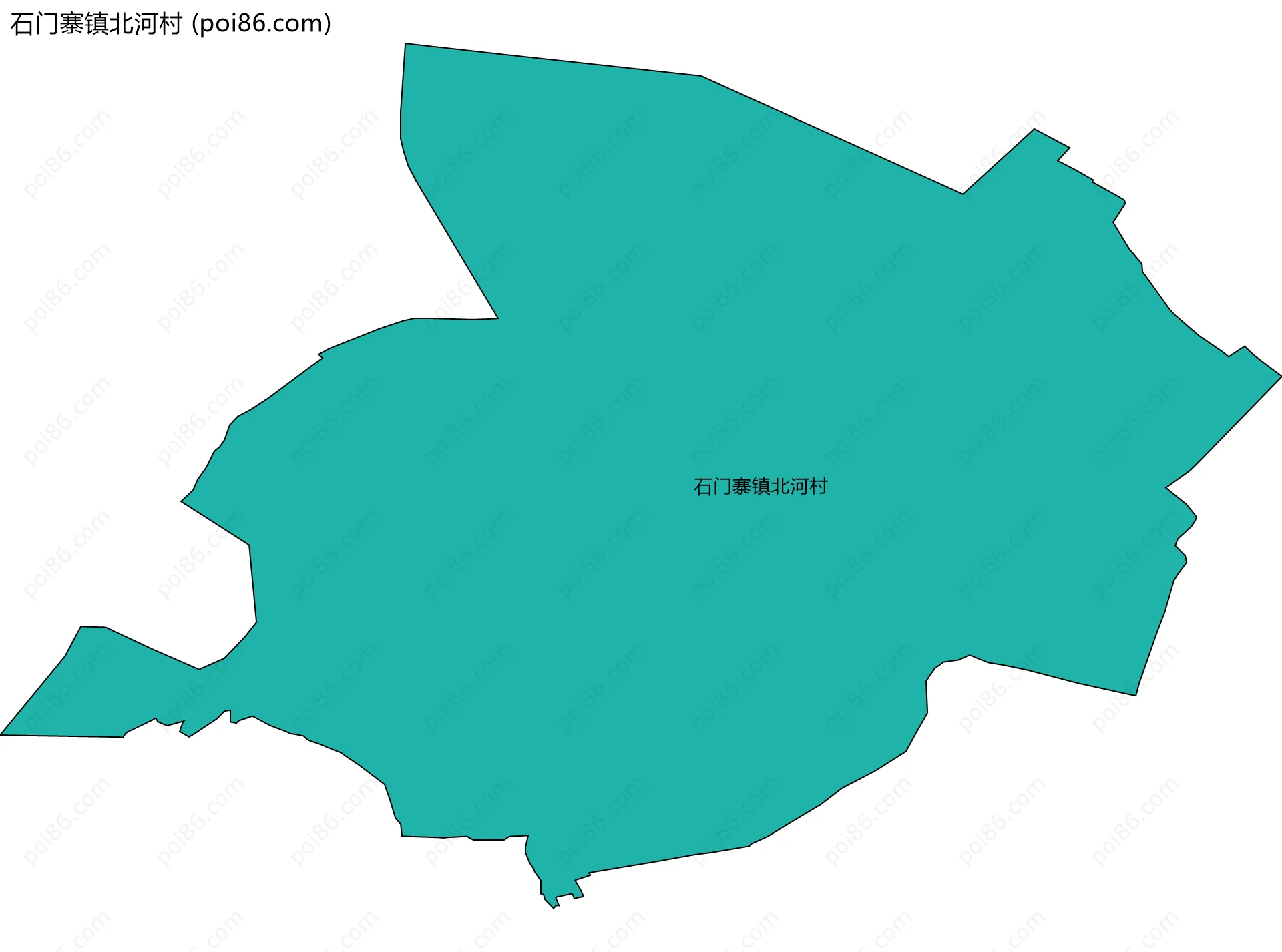 石门寨镇北河村边界地图