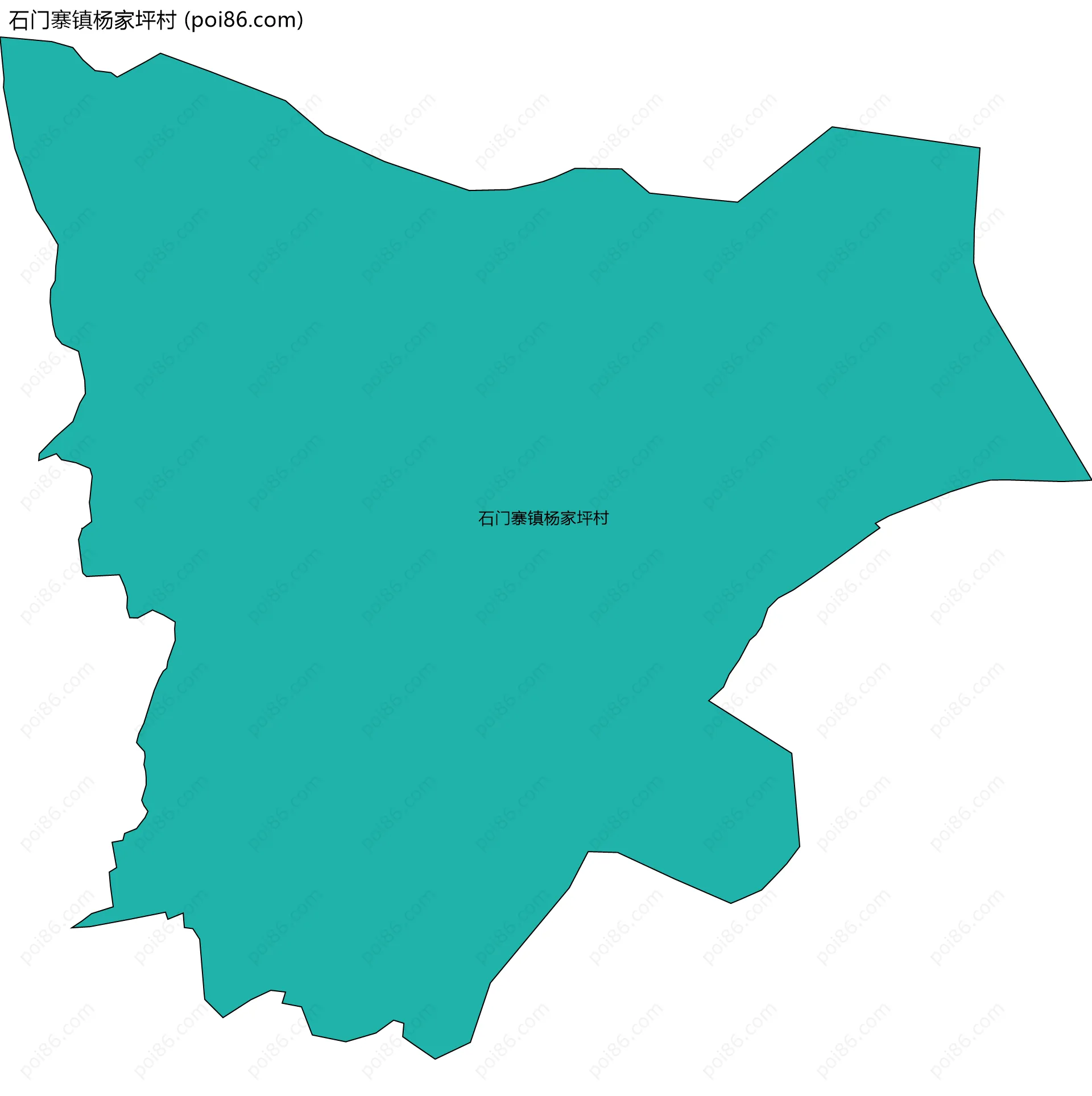 石门寨镇杨家坪村边界地图