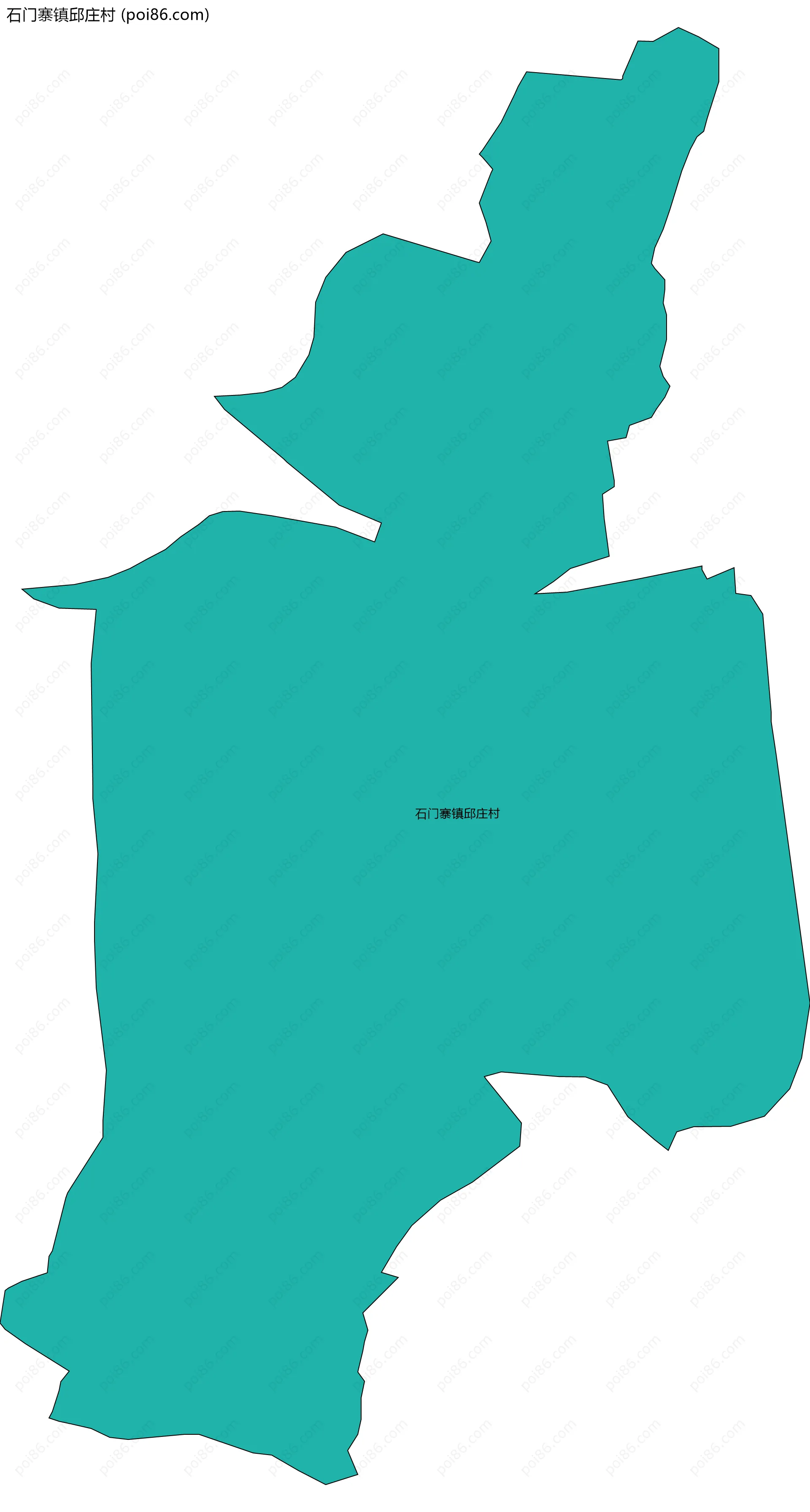 石门寨镇邱庄村边界地图