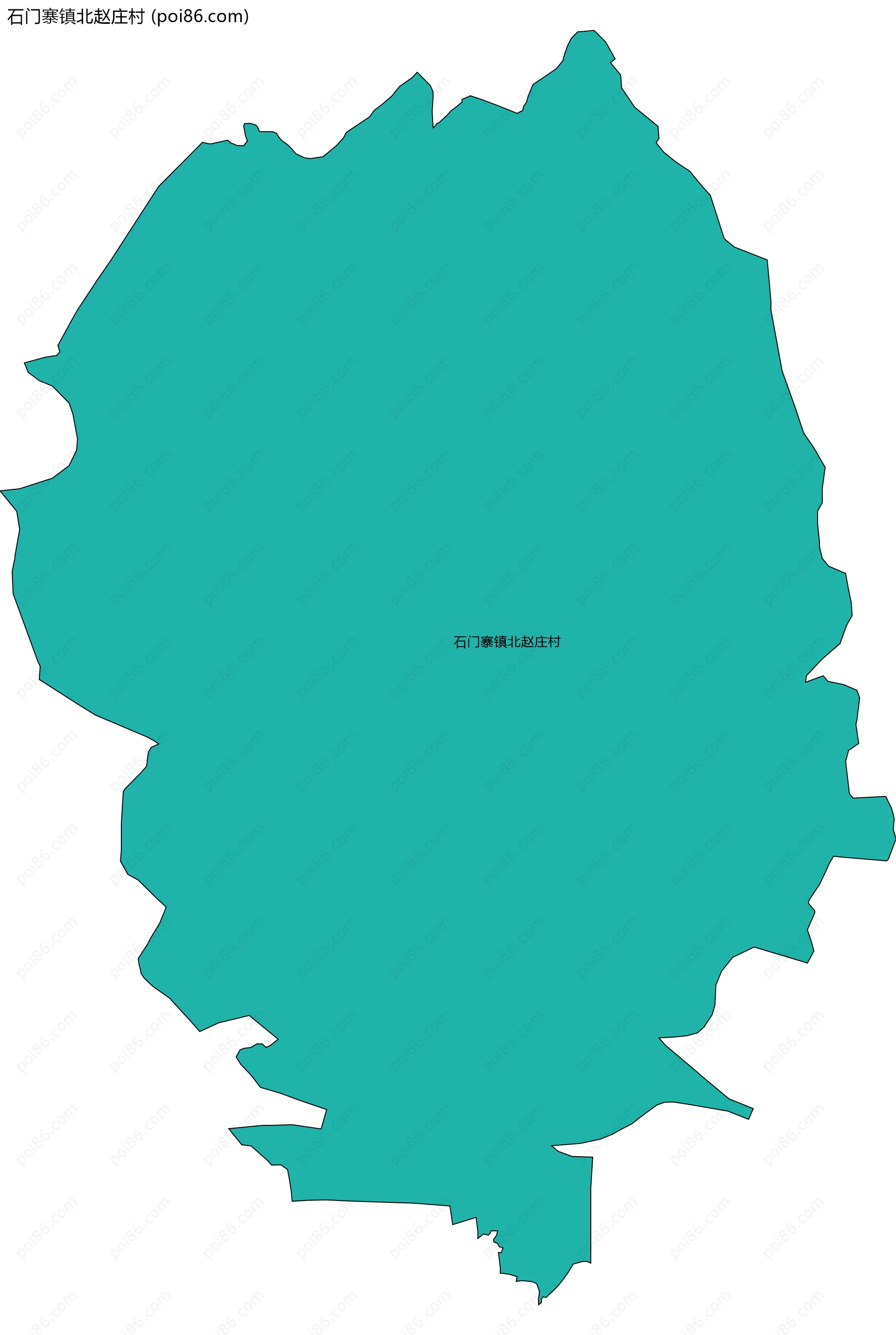 石门寨镇北赵庄村边界地图