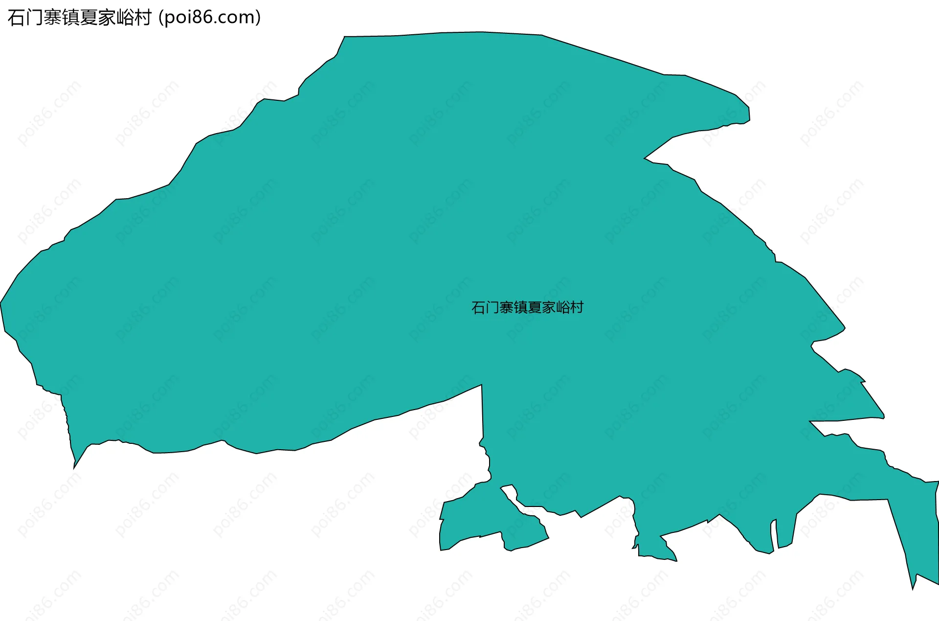 石门寨镇夏家峪村边界地图