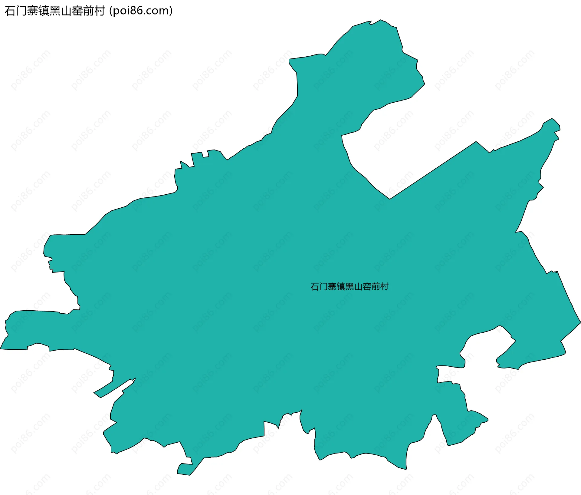 石门寨镇黑山窑前村边界地图