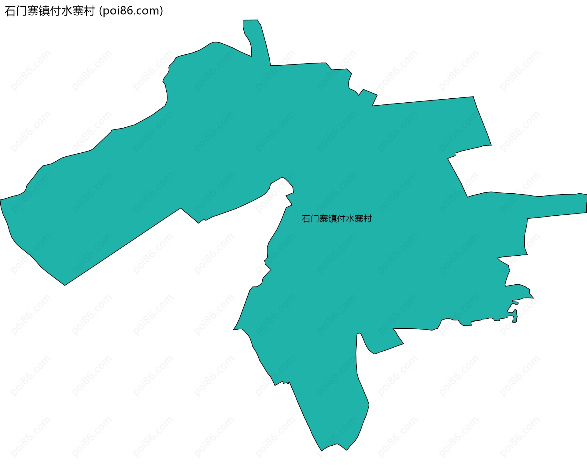 石门寨镇付水寨村边界地图