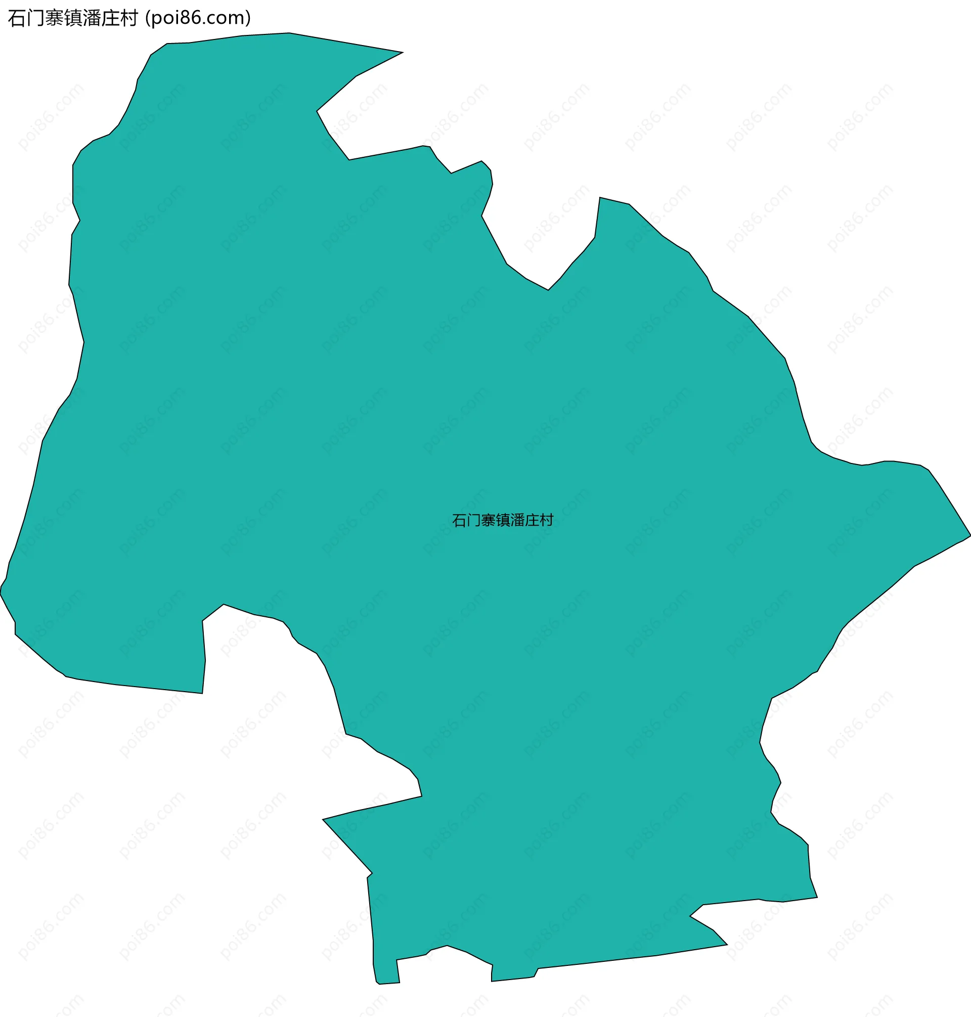 石门寨镇潘庄村边界地图