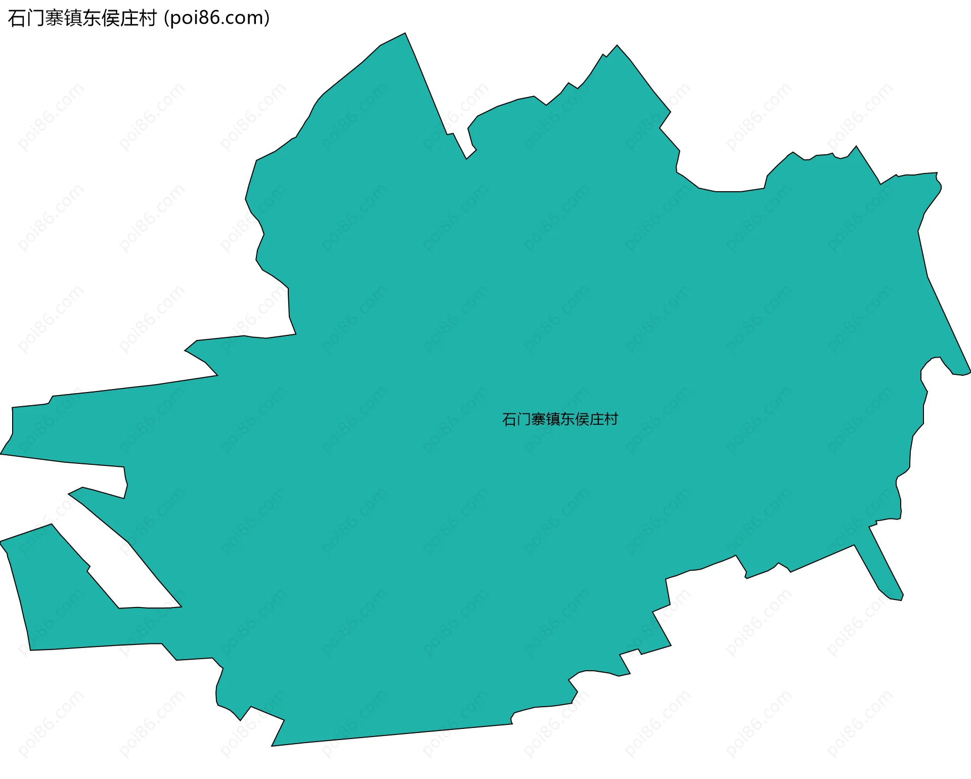 石门寨镇东侯庄村边界地图