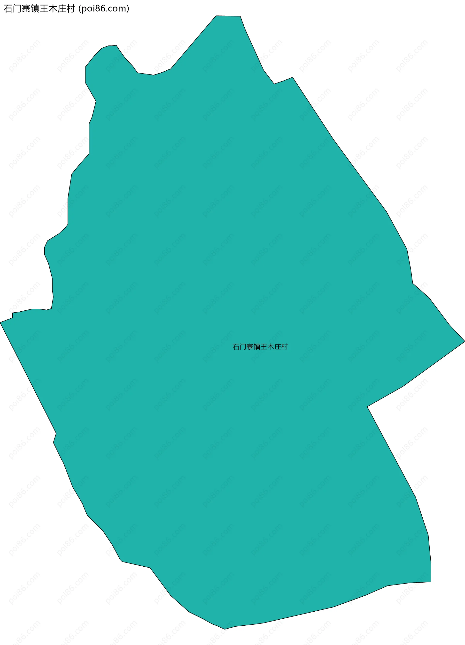 石门寨镇王木庄村边界地图