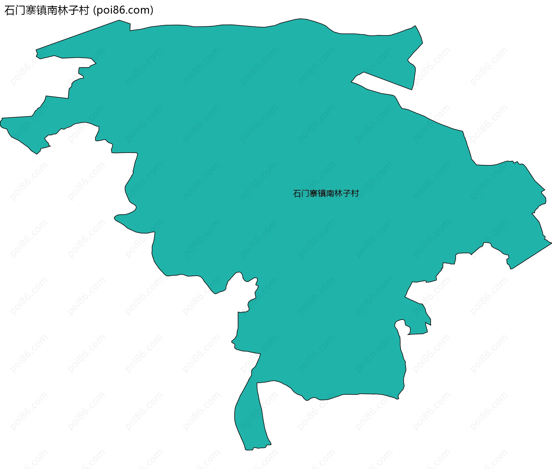 石门寨镇南林子村边界地图