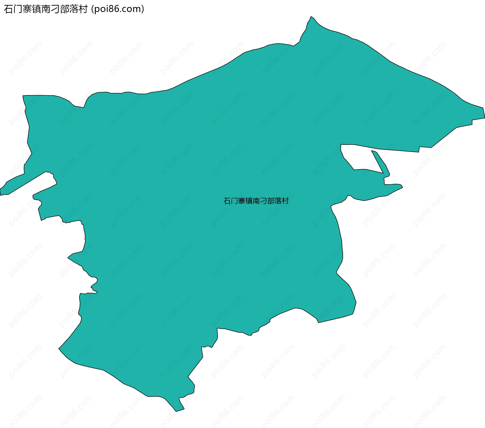 石门寨镇南刁部落村边界地图