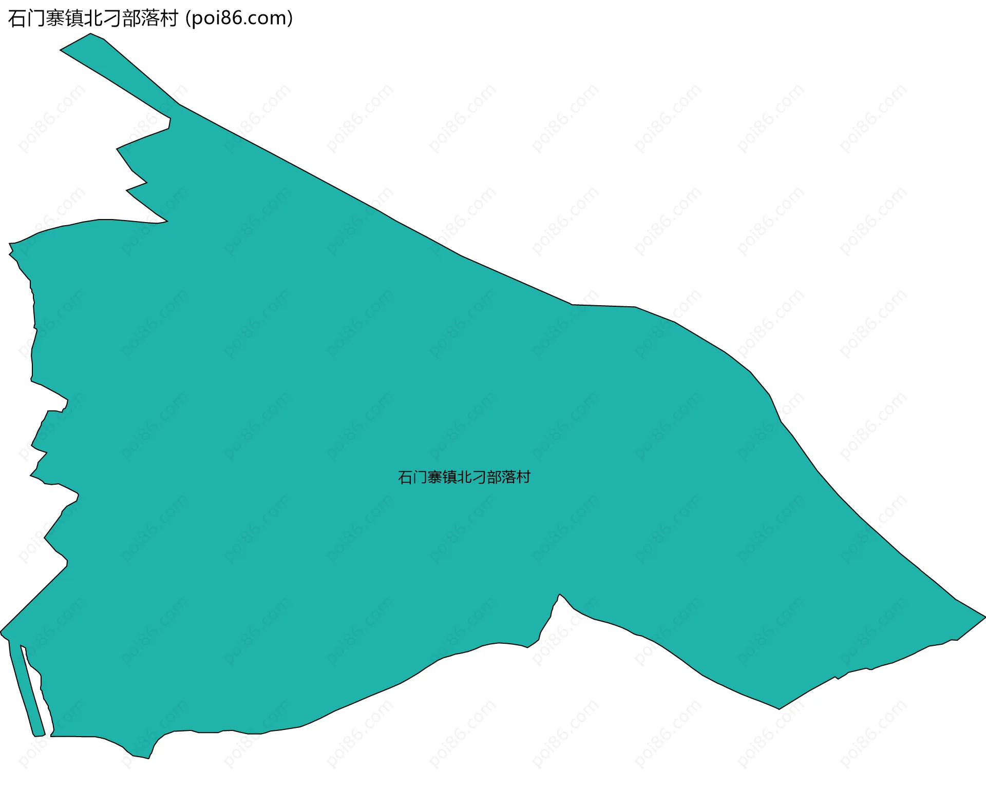 石门寨镇北刁部落村边界地图