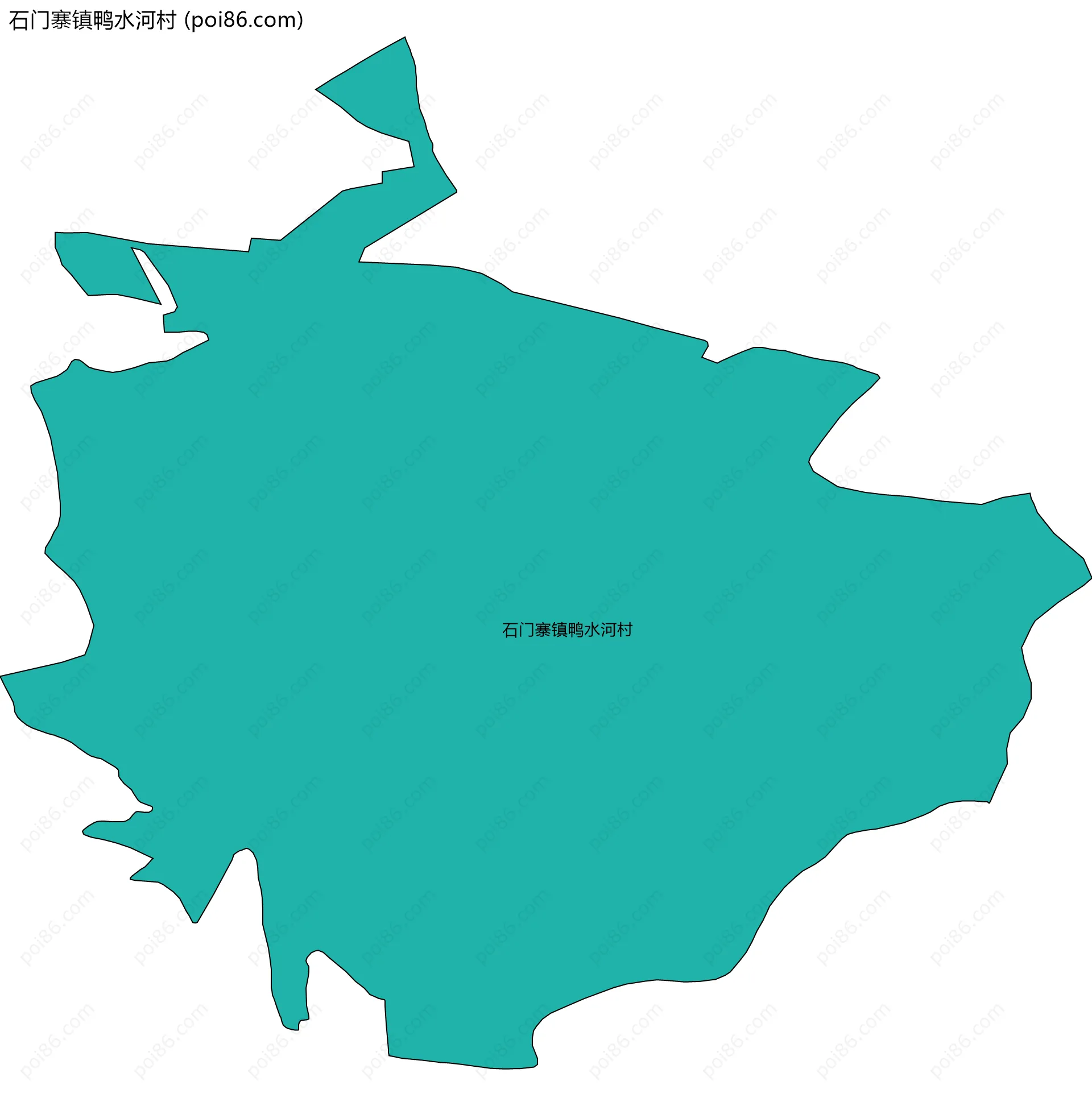 石门寨镇鸭水河村边界地图