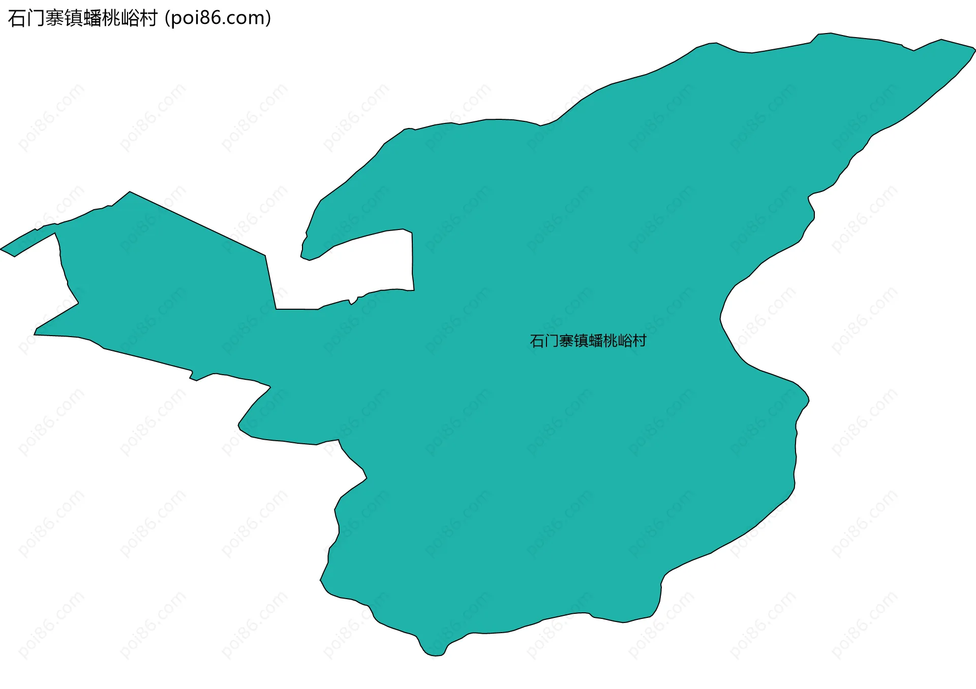 石门寨镇蟠桃峪村边界地图
