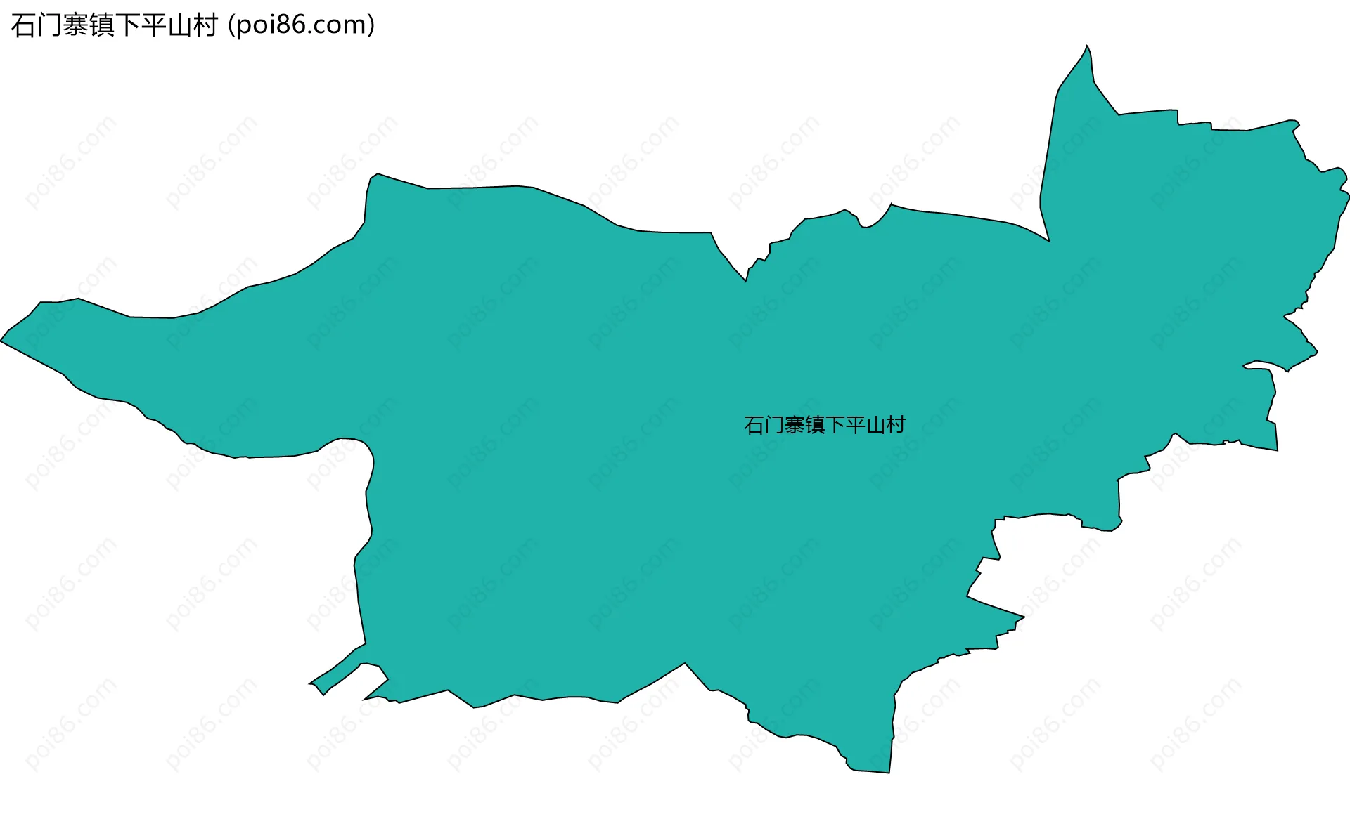 石门寨镇下平山村边界地图