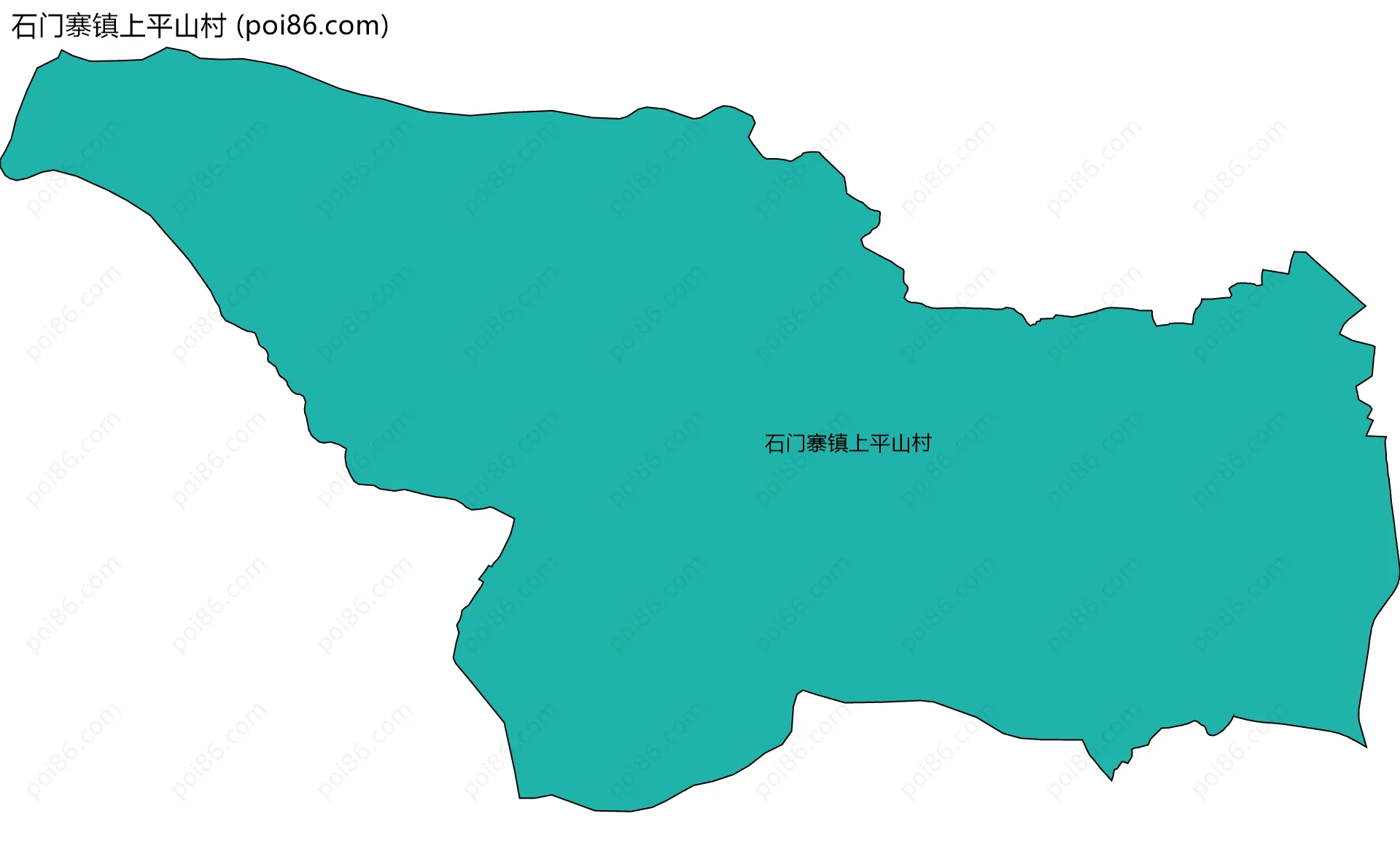 石门寨镇上平山村边界地图