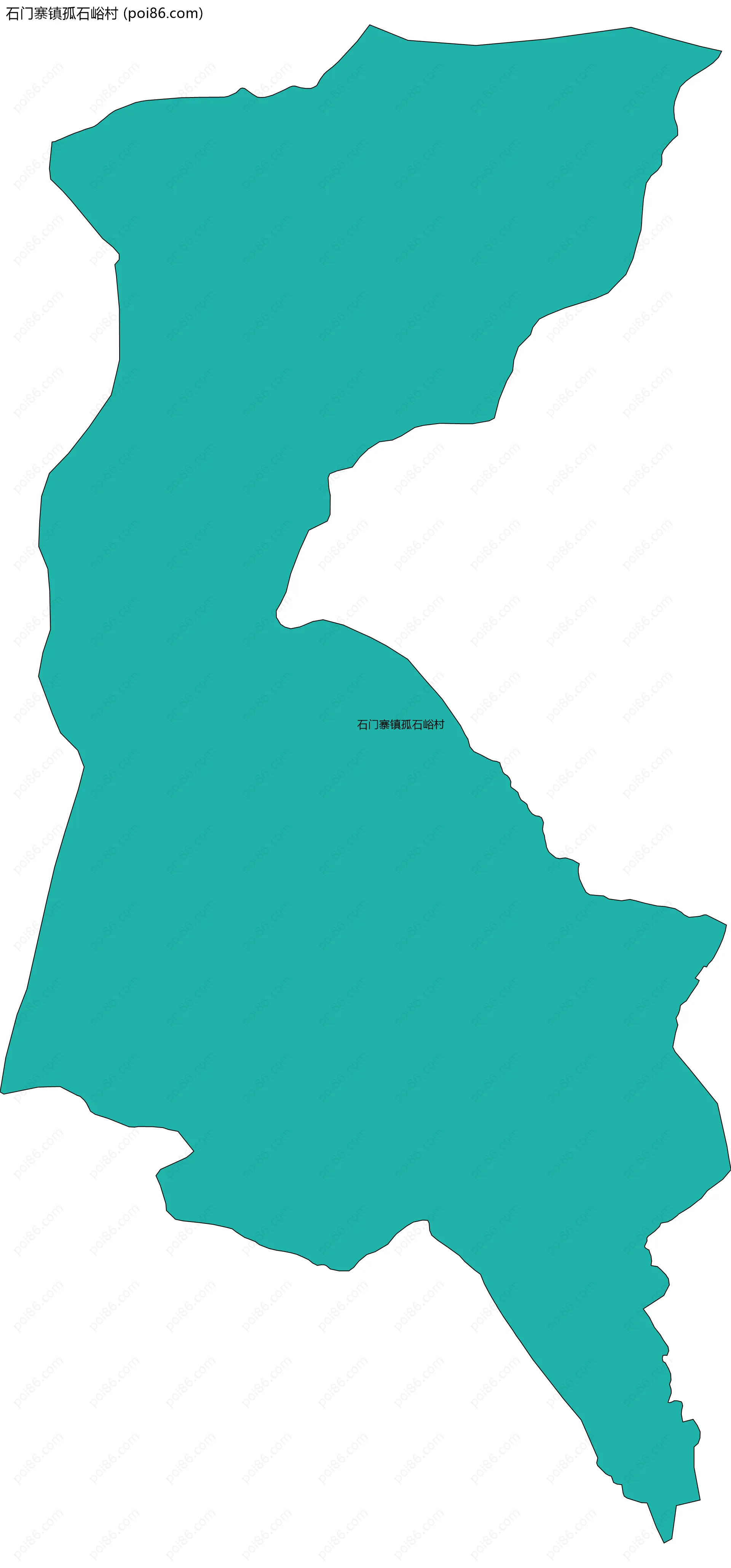 石门寨镇孤石峪村边界地图