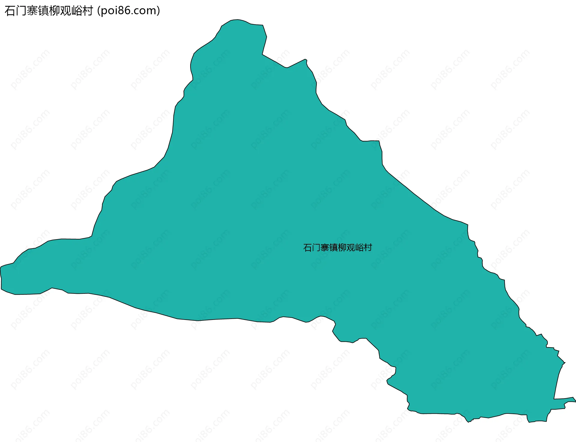 石门寨镇柳观峪村边界地图