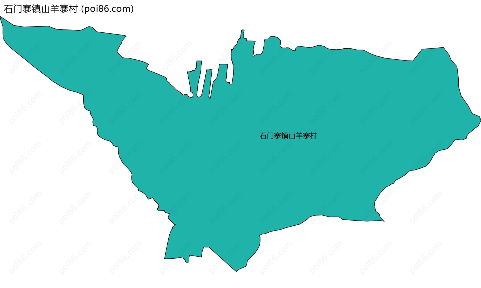 石门寨镇山羊寨村边界地图