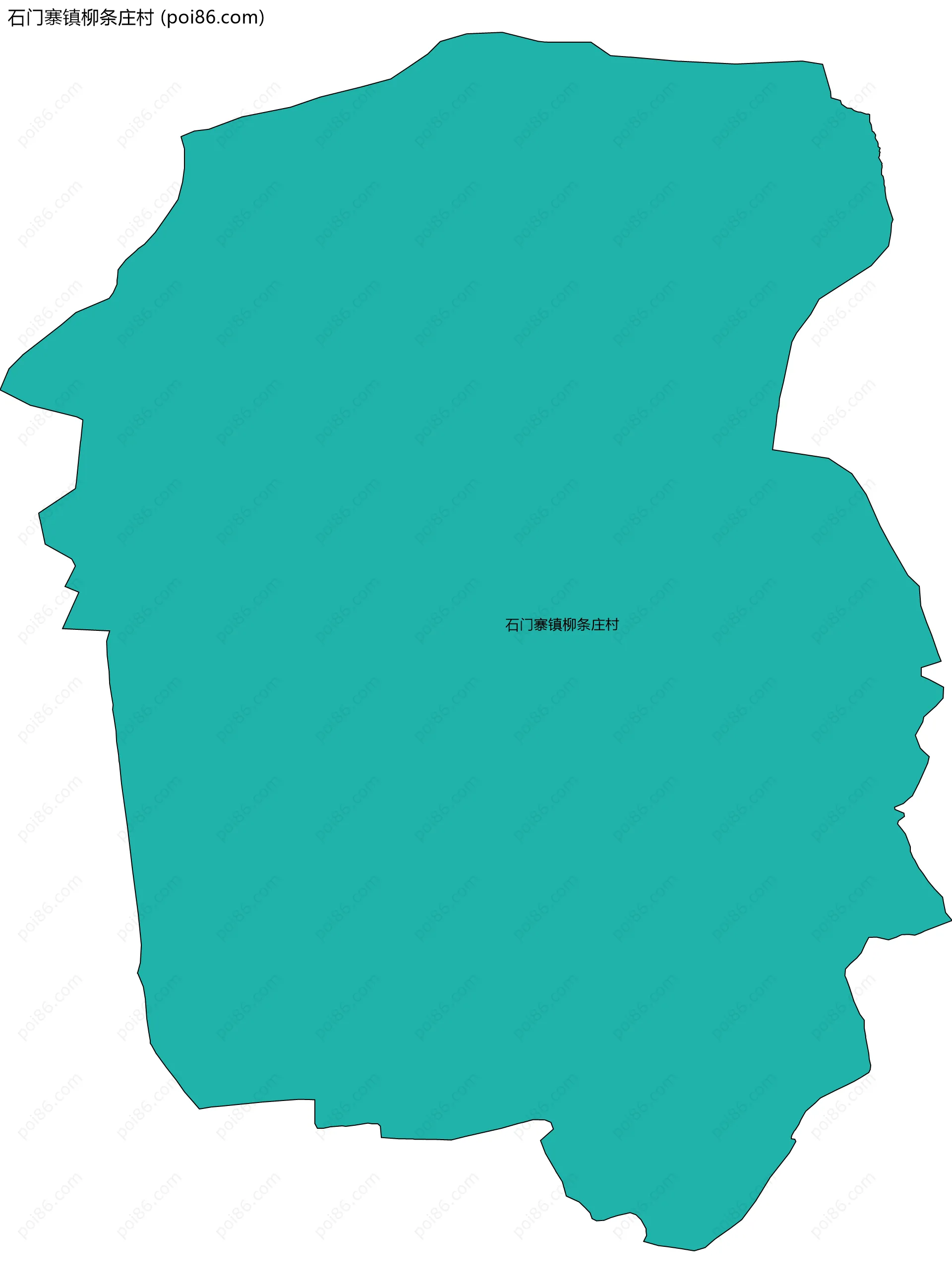 石门寨镇柳条庄村边界地图