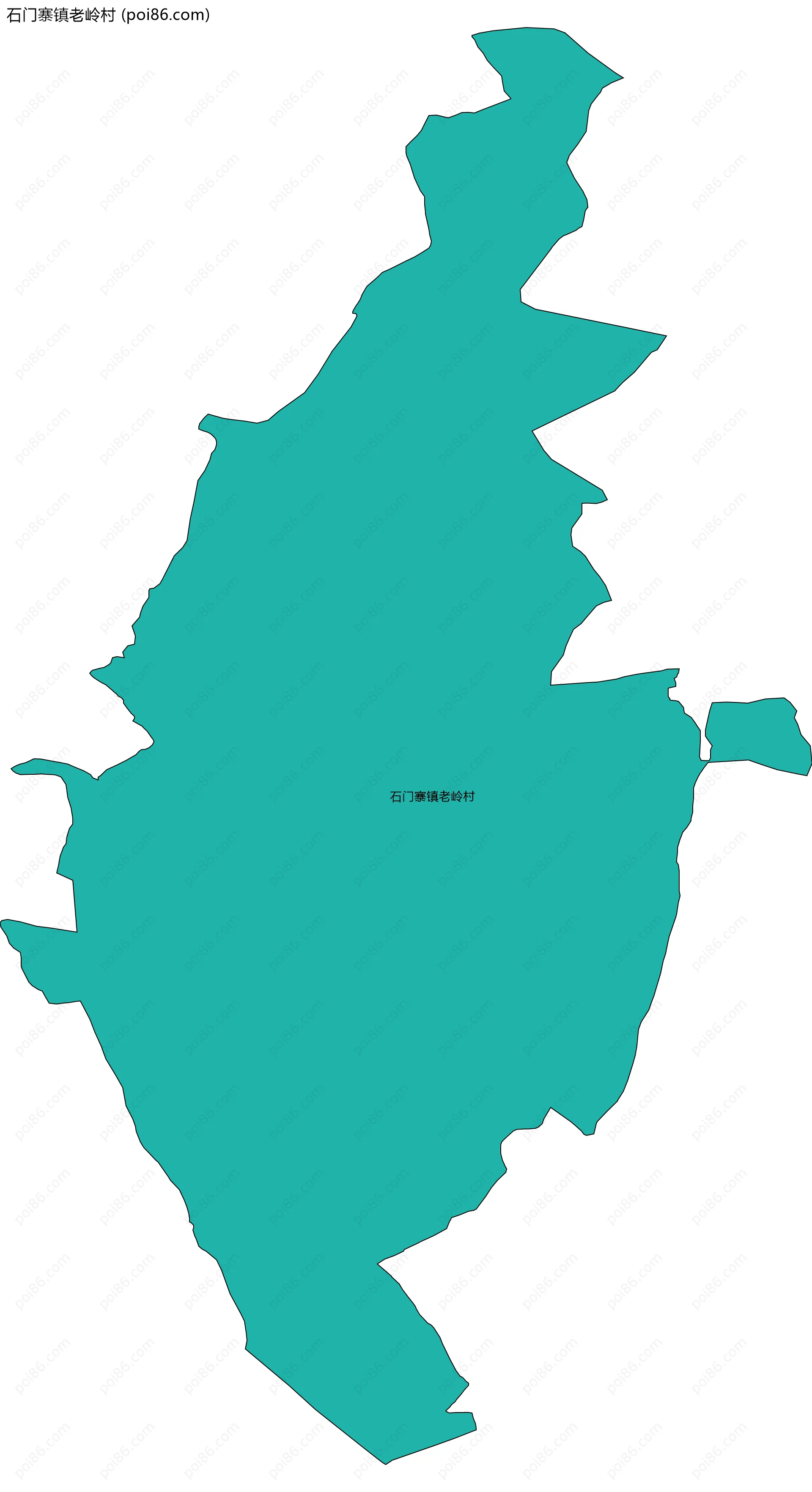 石门寨镇老岭村边界地图