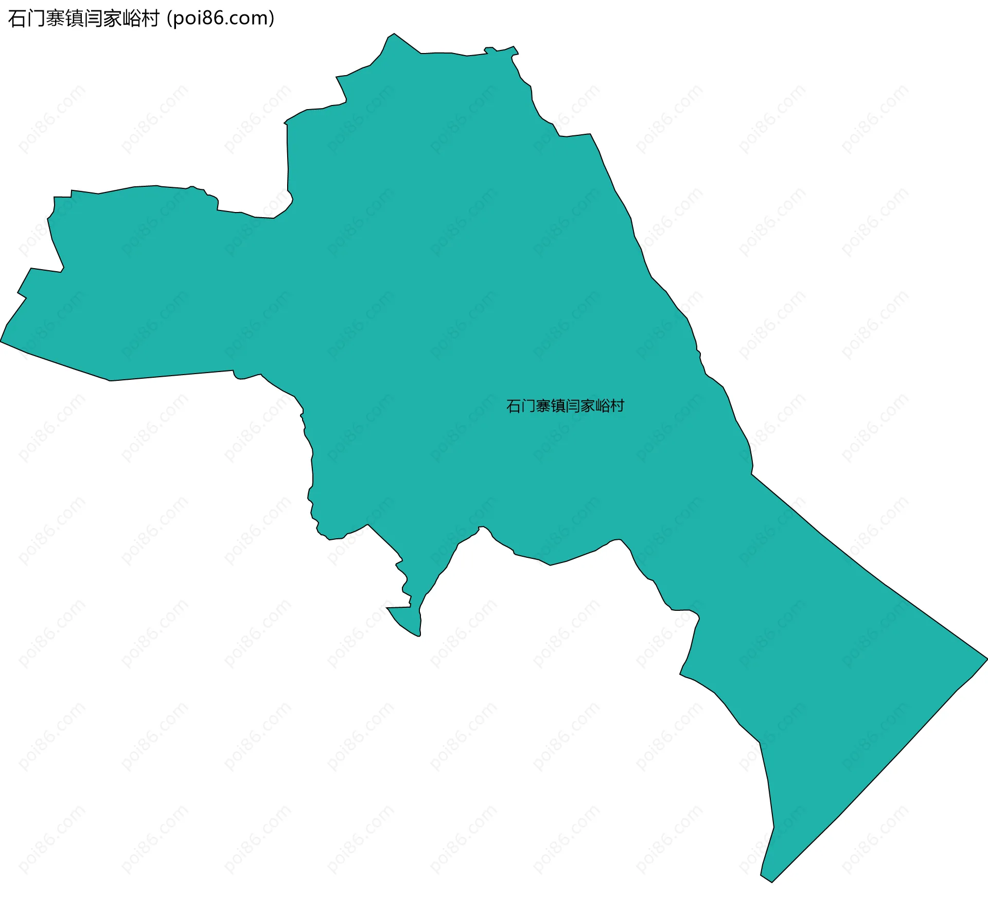 石门寨镇闫家峪村边界地图