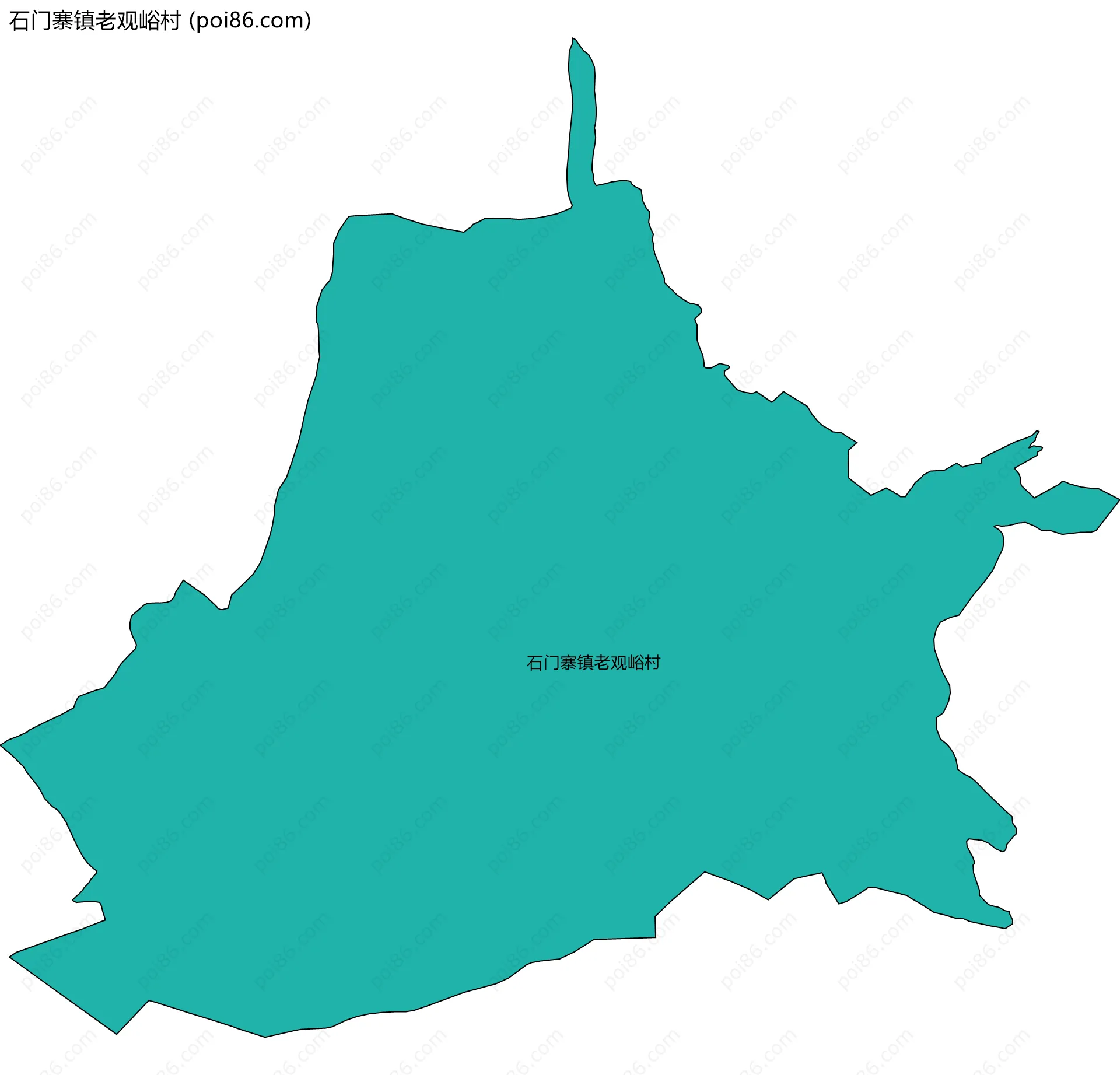 石门寨镇老观峪村边界地图