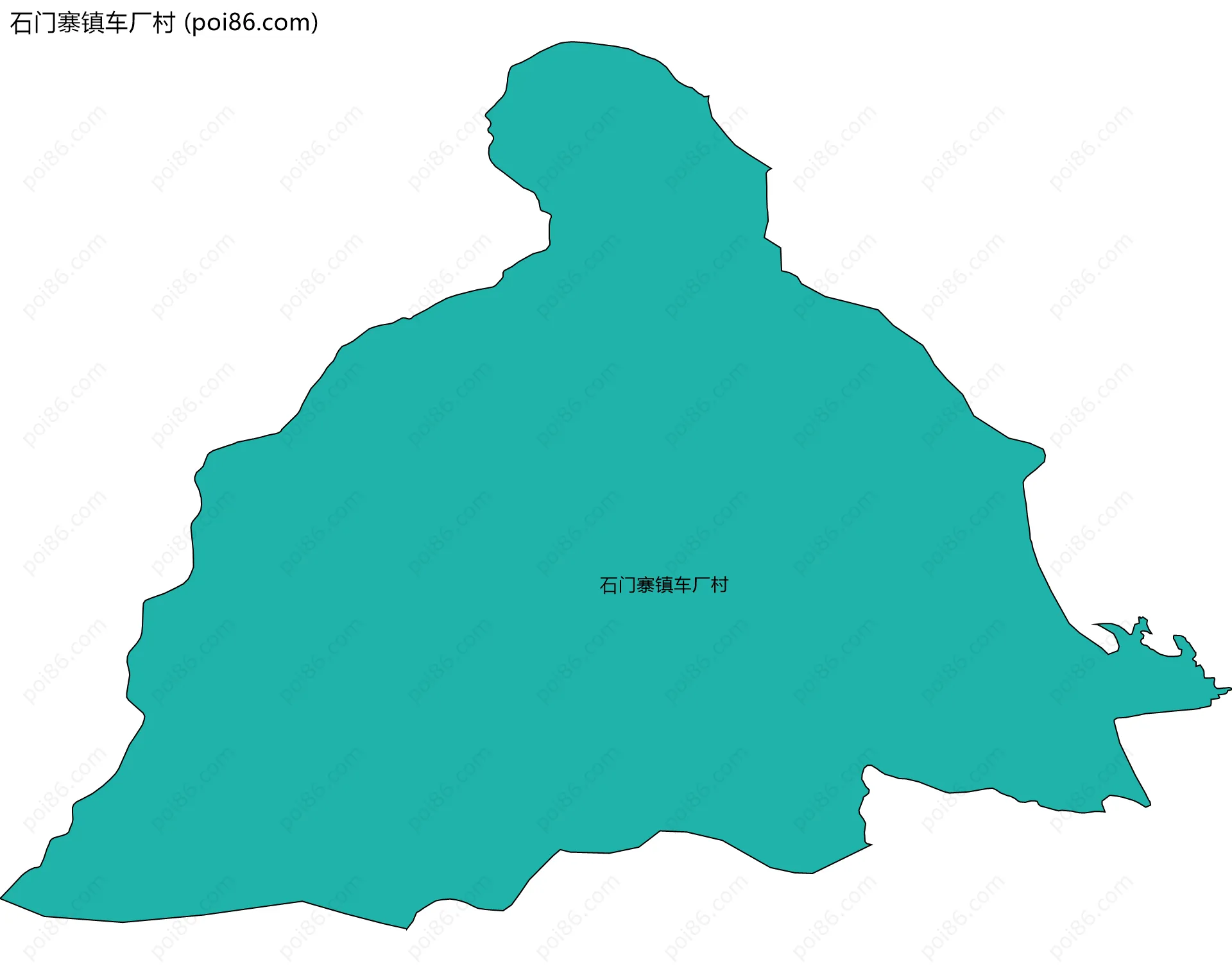 石门寨镇车厂村边界地图
